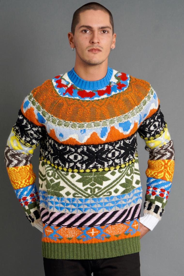 DSQUARED2 Wool Blend Globetrotter Sweater DSQUARED2 Wool Blend Globetrotter Sweater