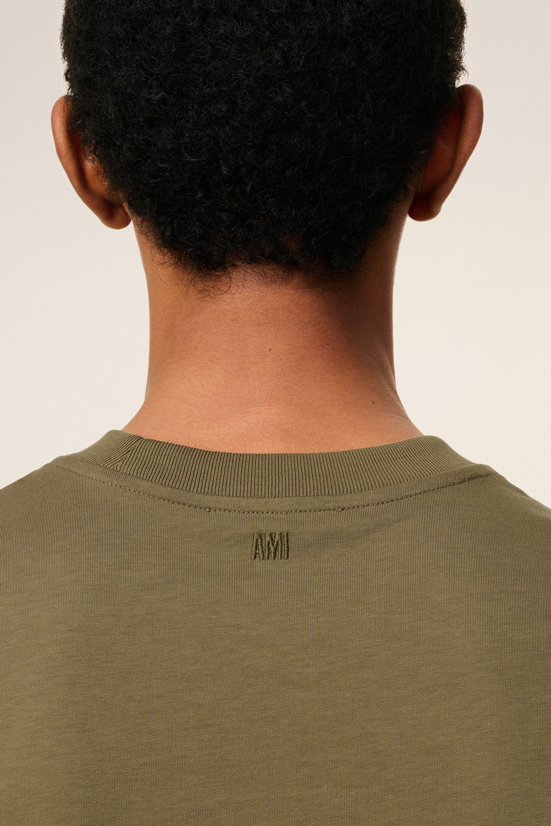 AMI PARIS Classic Fit Ami De Coeur Cotton Jersey T-Shirt Gesicht, Kopf, Hals, Person, Mann