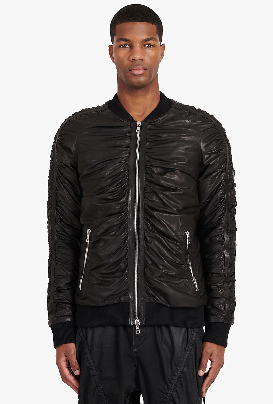 BALMAIN Leather Bomber Jacket BALMAIN Leather Bomber Jacket