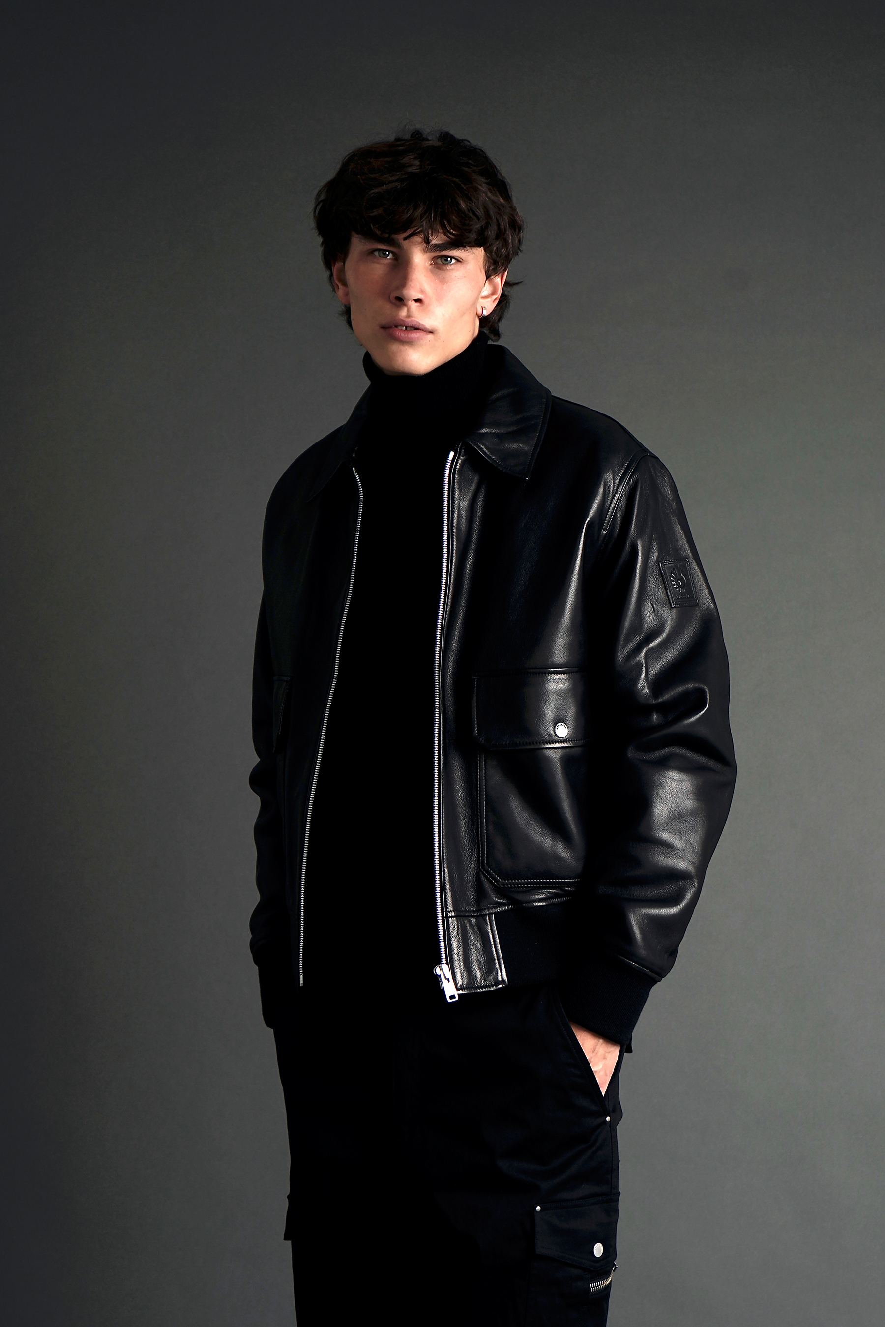 BELSTAFF Casual Fit Sheep Leather Jacket Pilot Bekleidung, Mantel, Jacke, Person, Langarm