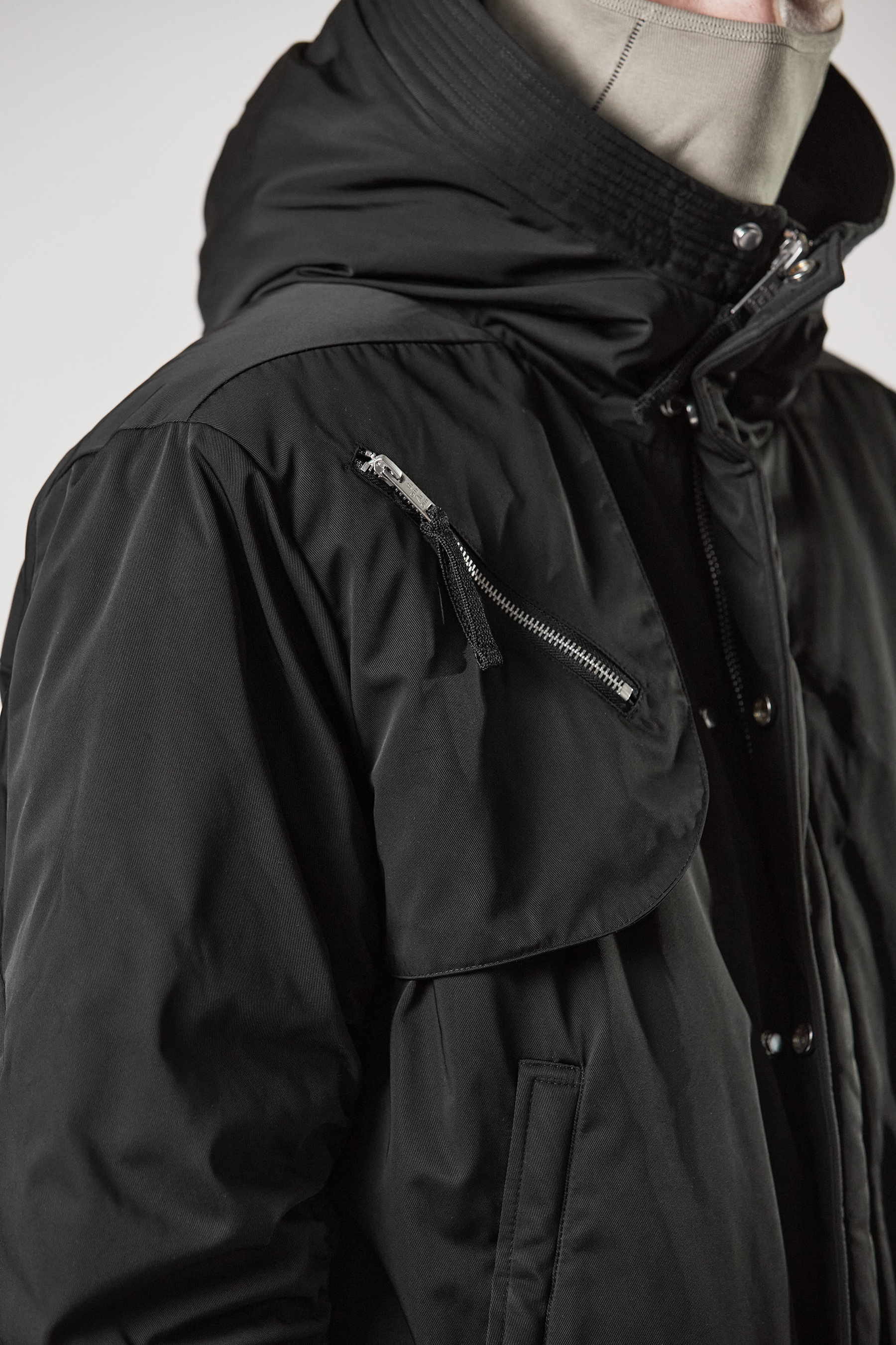 THOM KROM Hooded Recycled Polyester Bomber Jacket