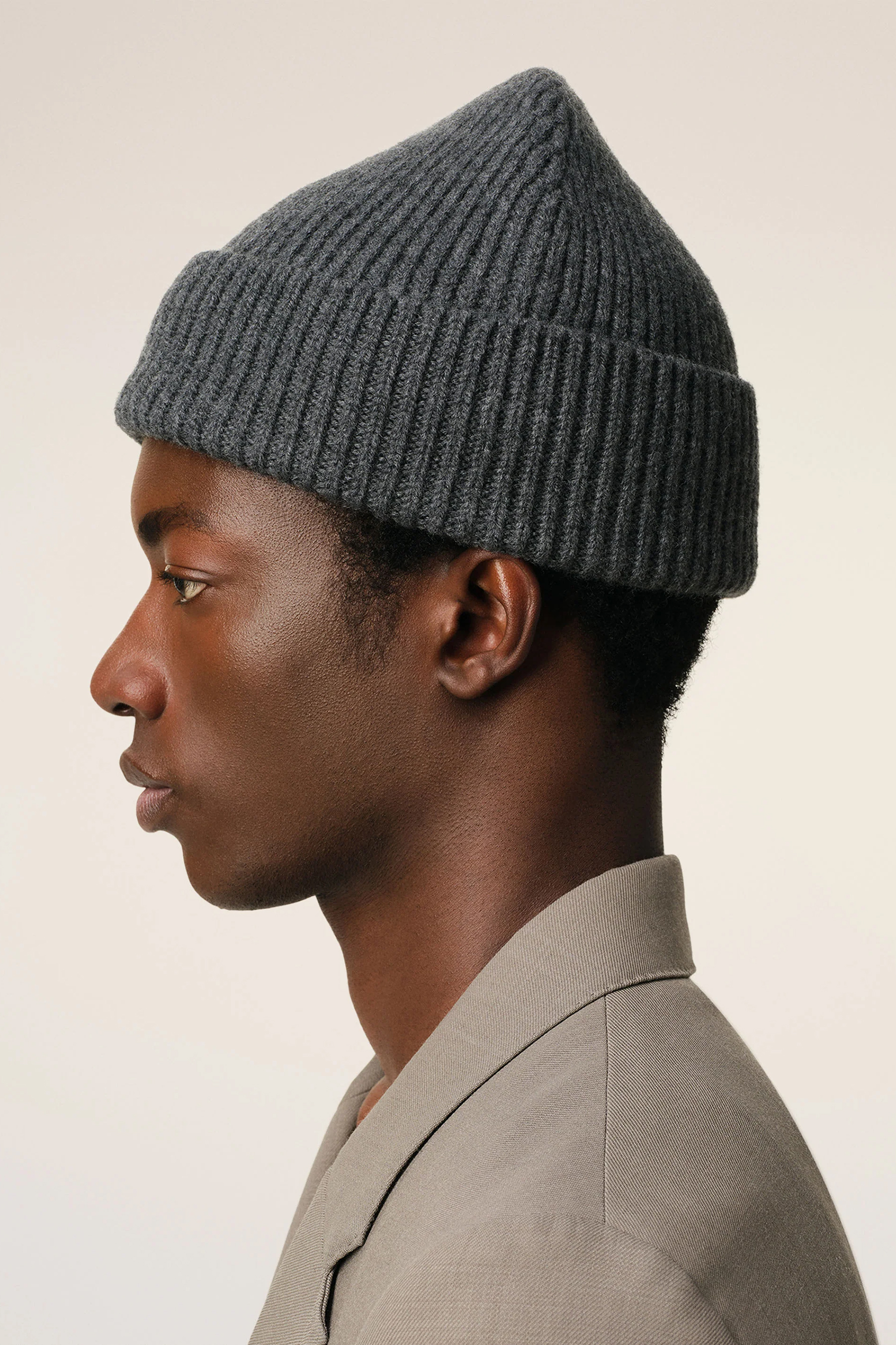 AMI PARIS Ami De Coeur Ribbed Wool Beanie Hut, Mütze, Mann, Person