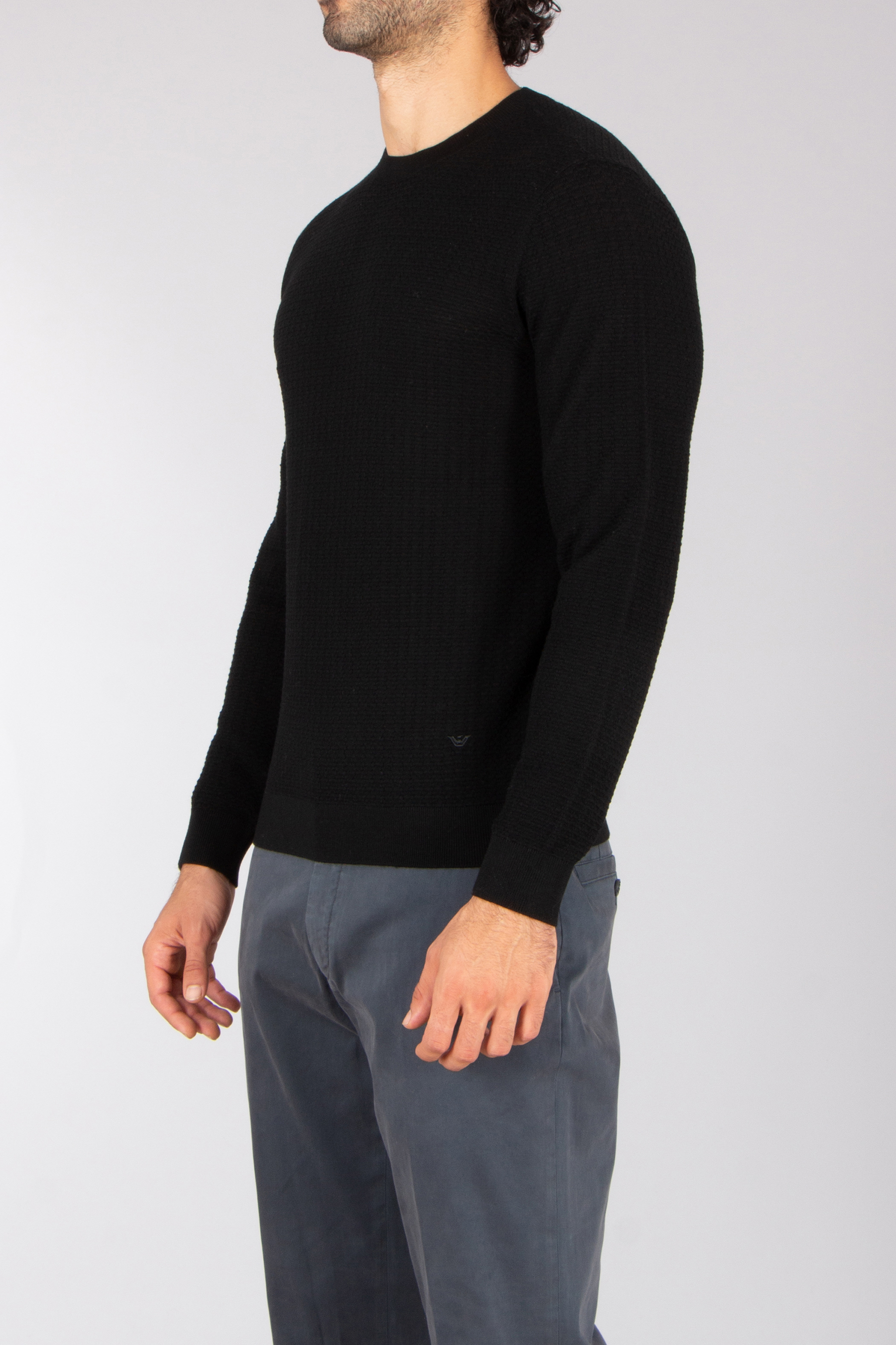 Strickwaren, Pullover, Langarm, Mann, Person