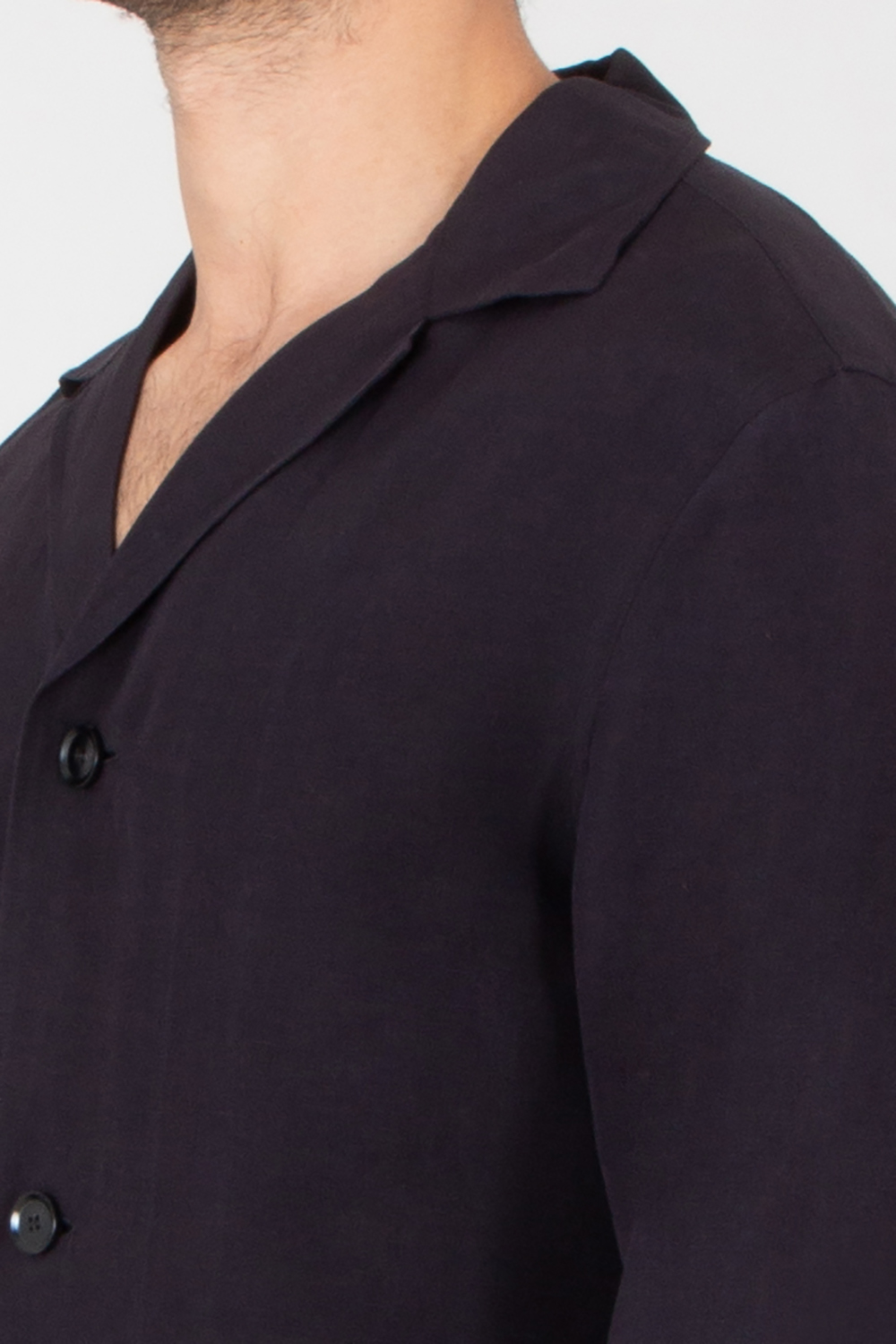 BRIONI Regular Fit Linen-Silk Blend Blazer Shirt