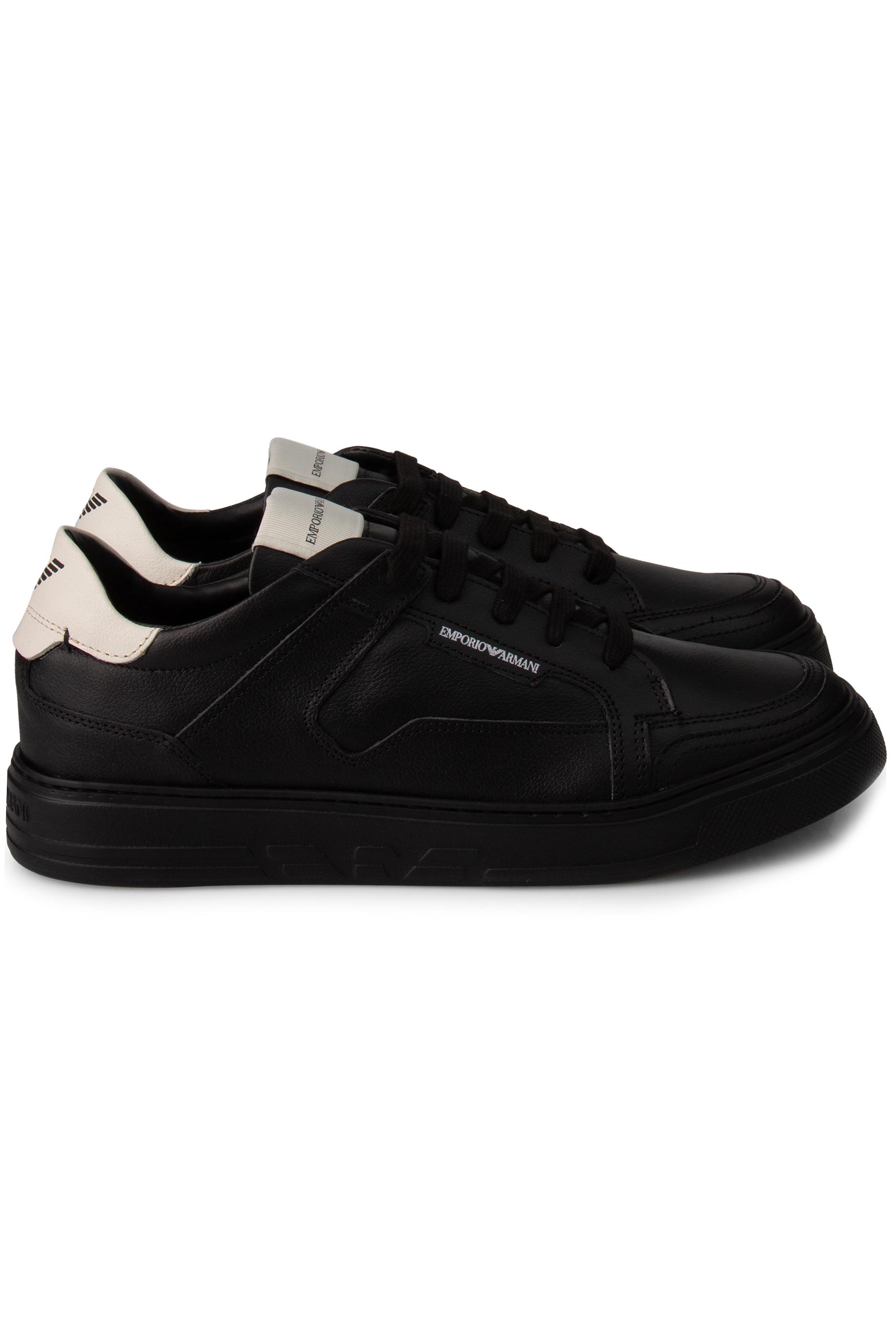 EMPORIO ARMANI Hammered Leather Sneakers EMPORIO ARMANI Hammered Leather Sneakers