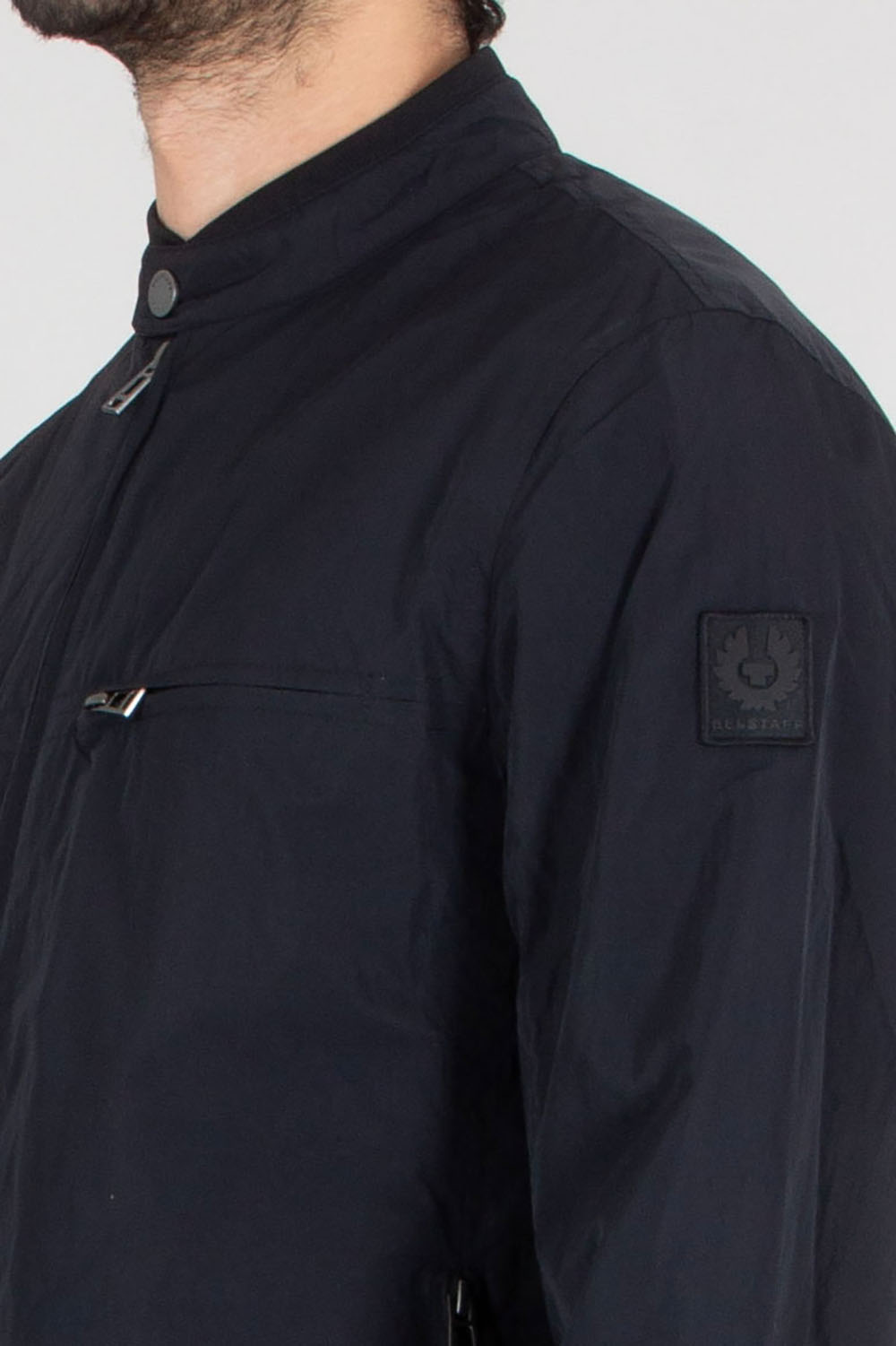 BELSTAFF Regular Fit Recycled Alpha Nylon Gabardine Jacket Grid