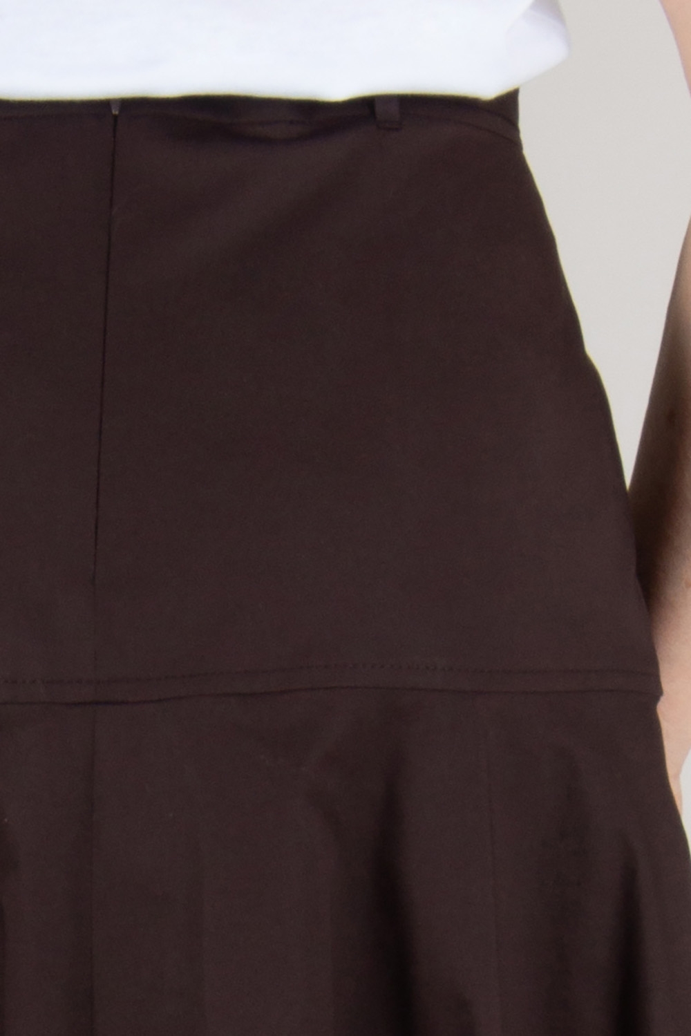 BOSS Flared Belted Cotton Poplin Skirt