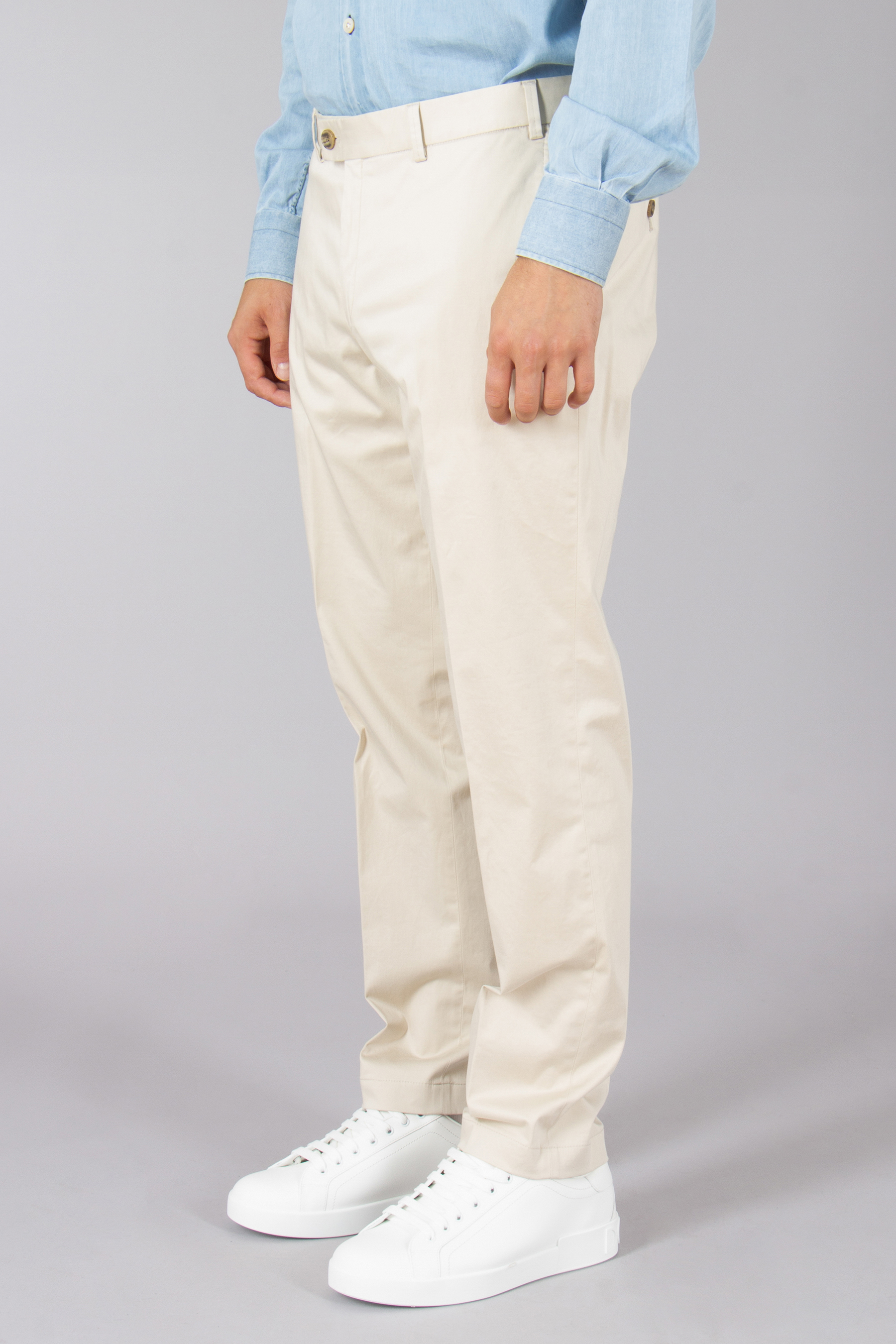 HILTL Regular Fit Cotton Stretch Satin Chinos Parma HILTL Regular Fit Cotton Stretch Satin Chinos Parma