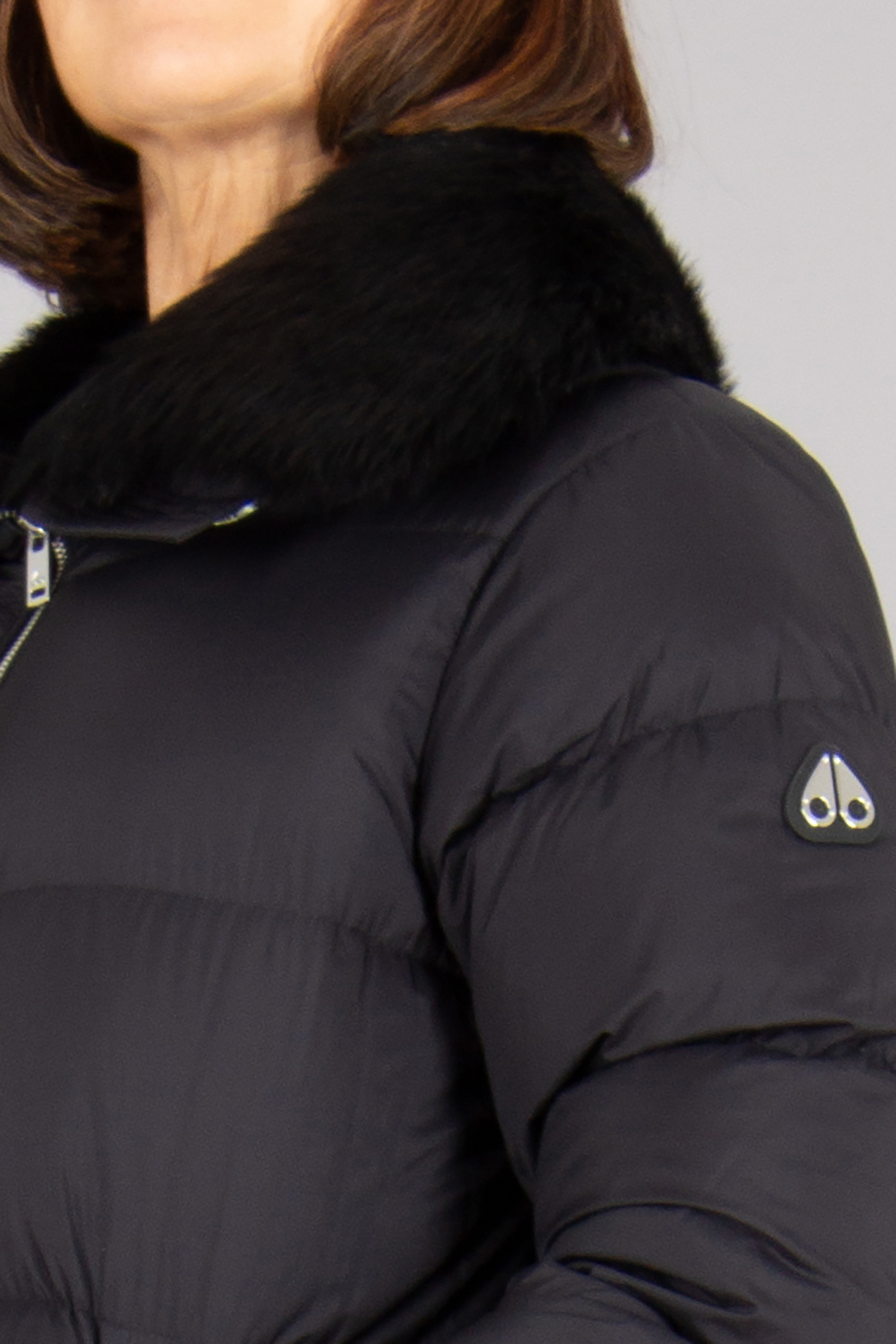 MOOSE KNUCKLES Regular Fit Nylon Down Coat Belle Dune Long Shealing Puffer Mantel, Jacke, Erwachsener, Person, Frau