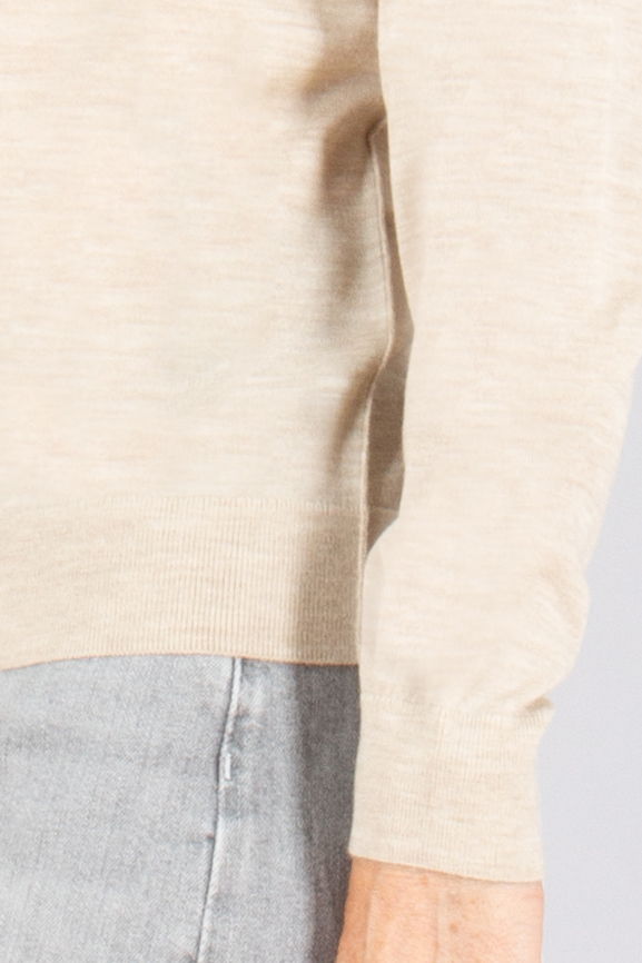 BOSS Slim Fit Superfine Virgin Wool Sweater Ferpina Langarm, Ärmel, Inneneinrichtung, Leinen, Pullover