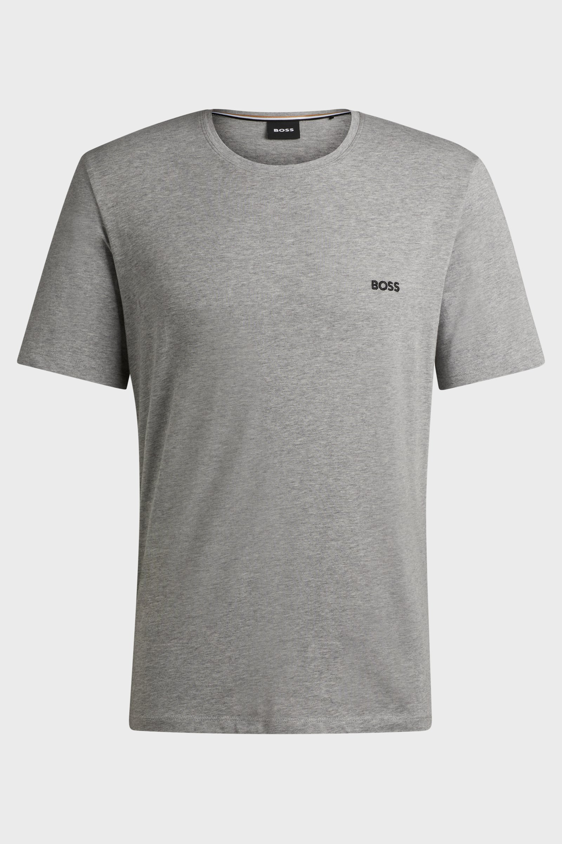 BOSS Regular Fit Embroidered Stretch Cotton Jersey Mix&Match T-Shirt