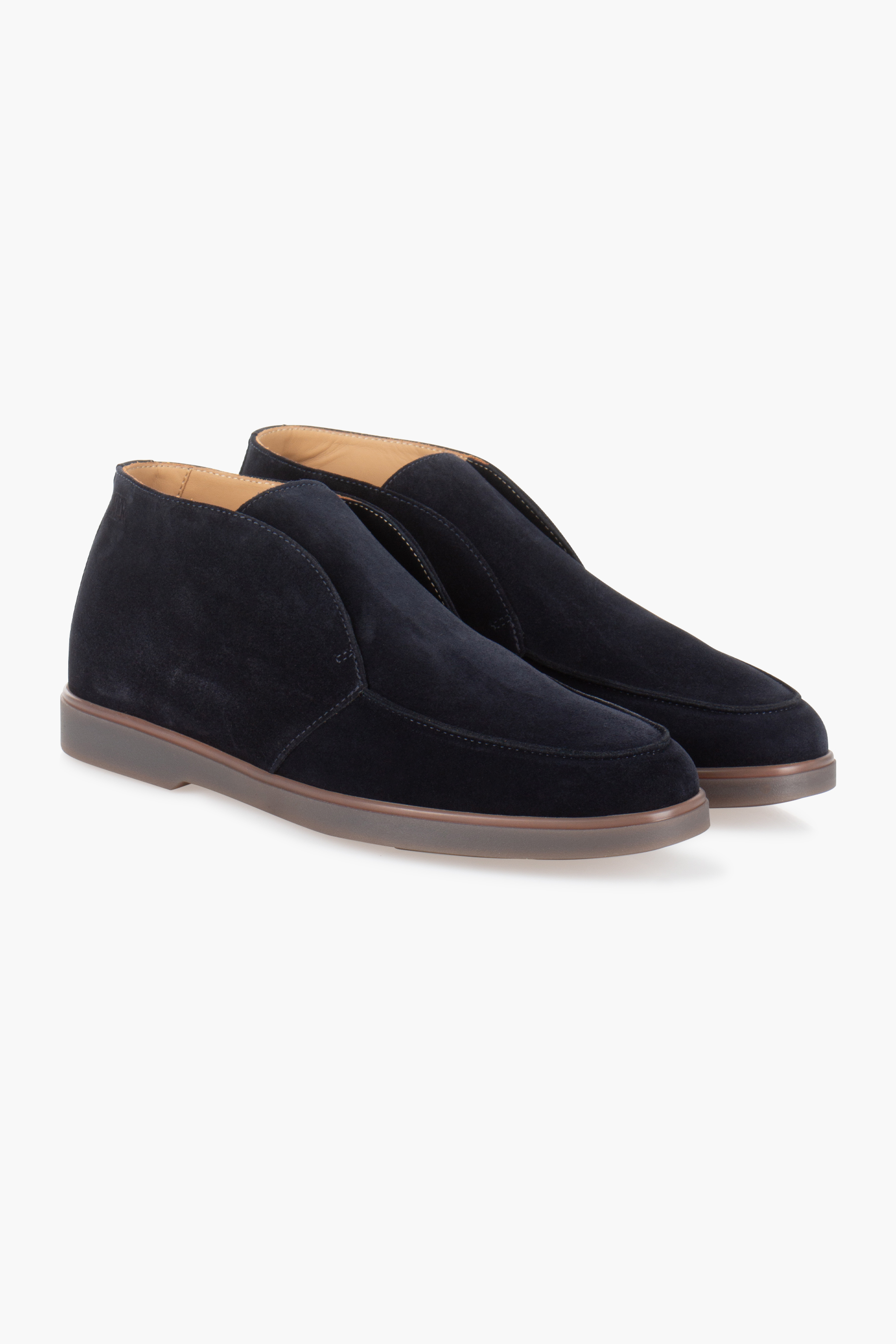 FABIANO RICCI Suede Mid Loafers Teca Wildleder, Kleidung, Schuhwerk, Schuh