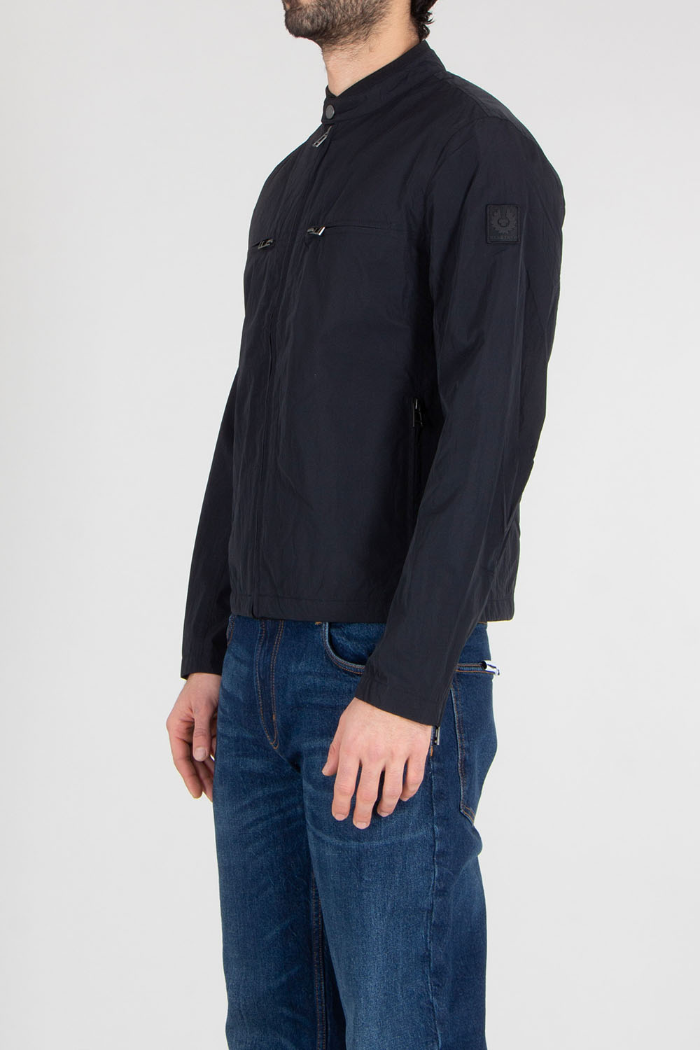 BELSTAFF Regular Fit Recycled Alpha Nylon Gabardine Jacket Grid