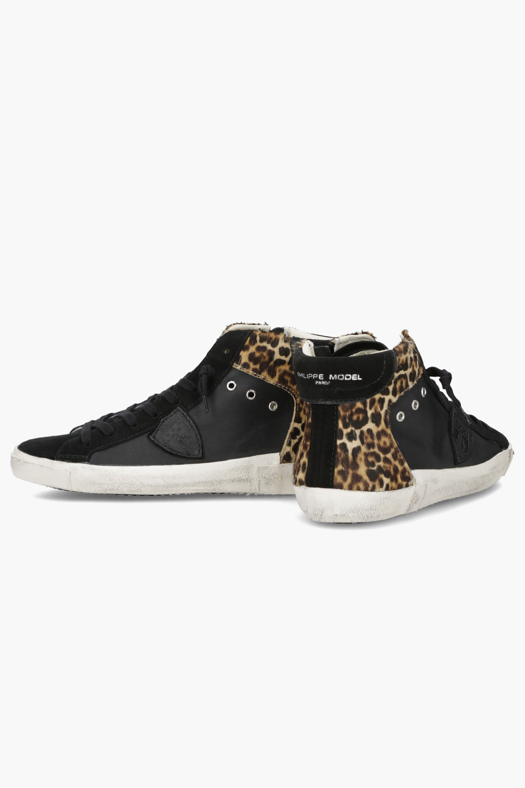 PHILIPPE MODEL Leo Pony Fur & Leather Prsx High Bekleidung, Schuhwerk, Schuh, Sneaker, Wildleder