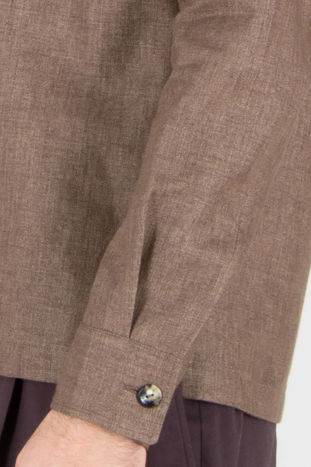 AGNONA Regular Fit Linen Overshirt