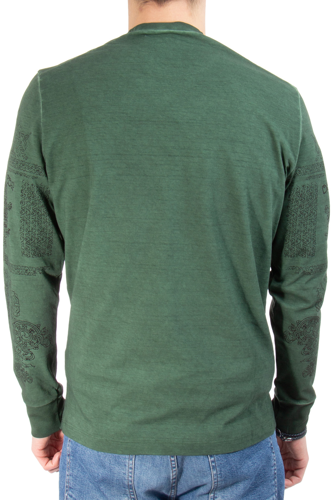 DSQUARED2 Printed Cotton Jersey Long Sleeve T-Shirt
