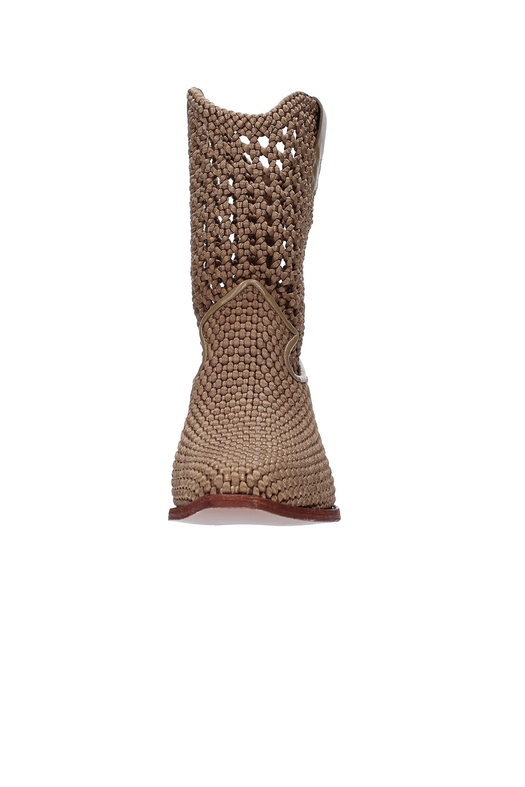 ASH Braided Satin Cowboy Boots Dalton Intreccio ASH Braided Satin Cowboy Boots Dalton Intreccio