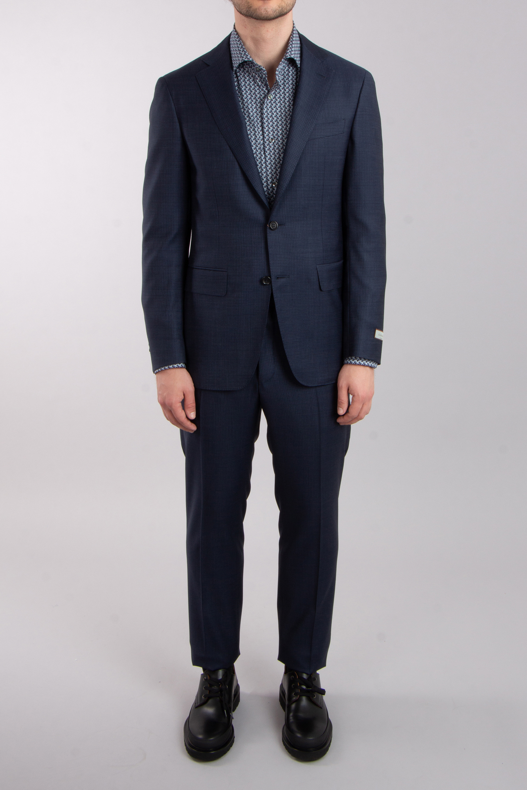 CANALI Checked Modern Fit Super 130 Wool Suit CANALI Checked Modern Fit Super 130 Wool Suit