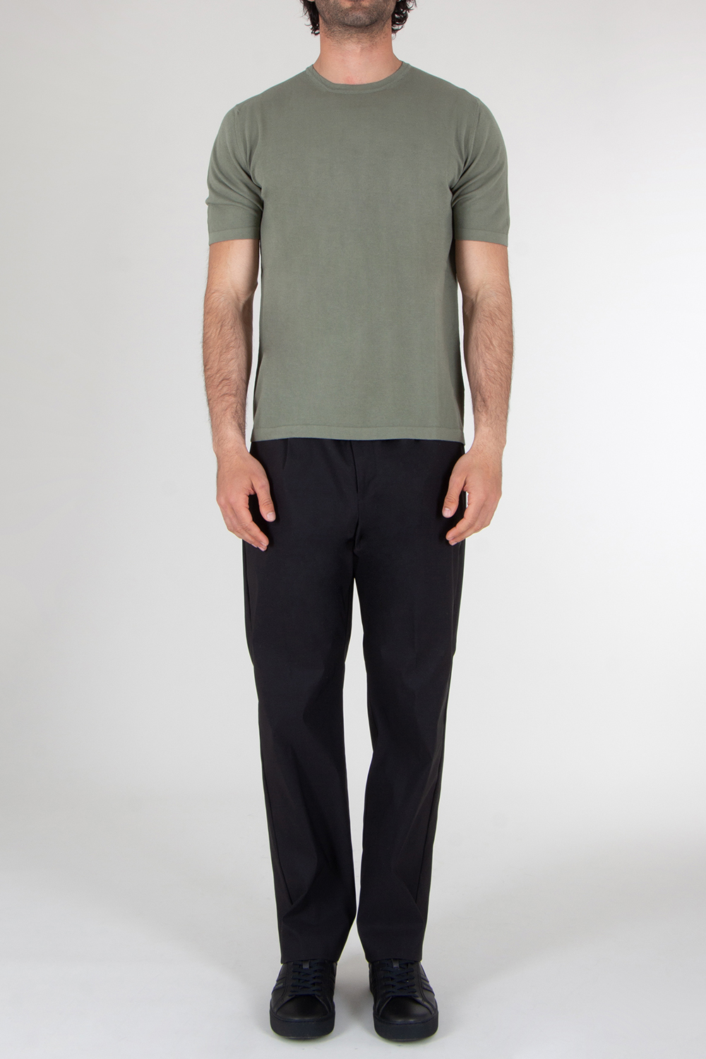 ROBERTO COLLINA Slim fit knitted Cotton T-Shirt