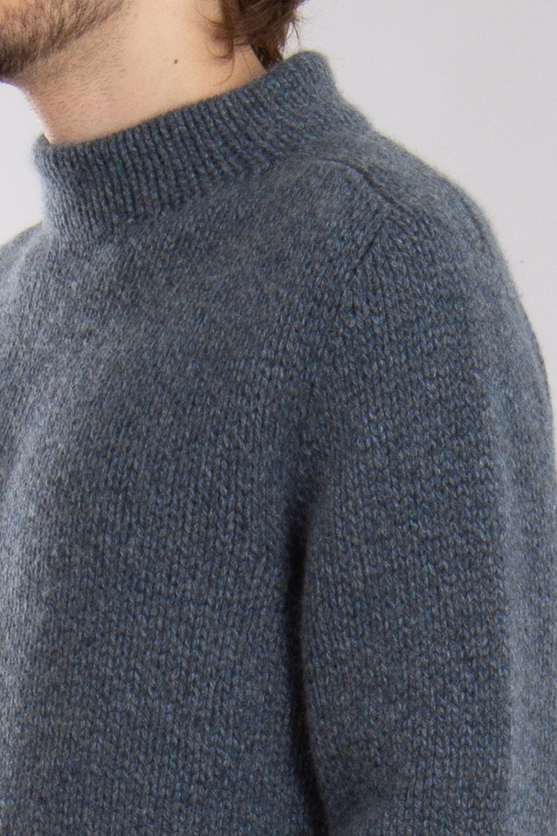 BRIONI Mouliné Cashmere Mock Neck Sweater