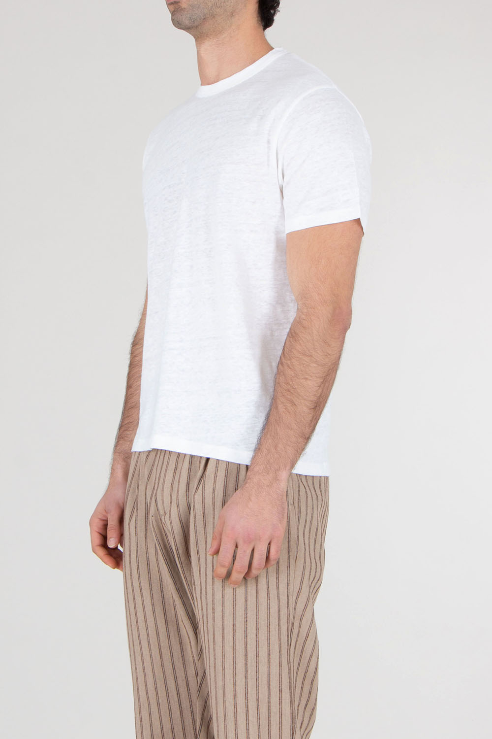 MC 2 SAINT BARTH Regular fit short sleeve Linen T-Shirt Ecsta