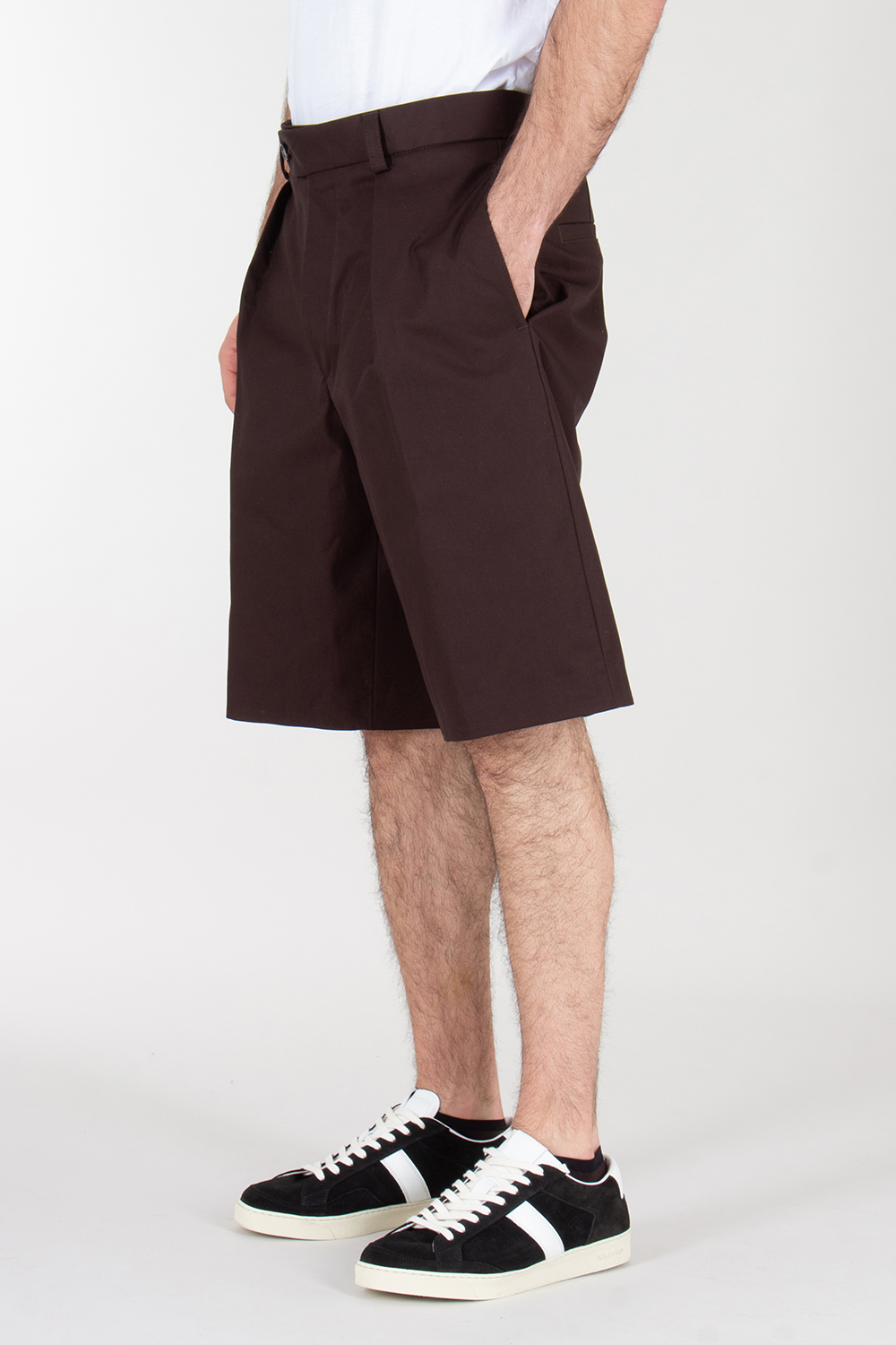 BECKHAM x BOSS Regular Fit Pleated Shorts 