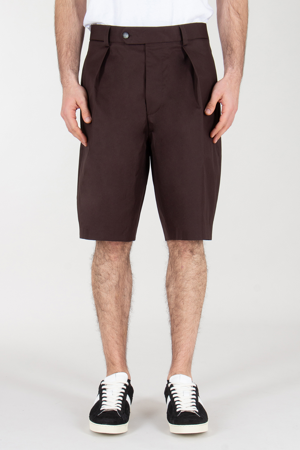 BECKHAM x BOSS Regular Fit Pleated Shorts 