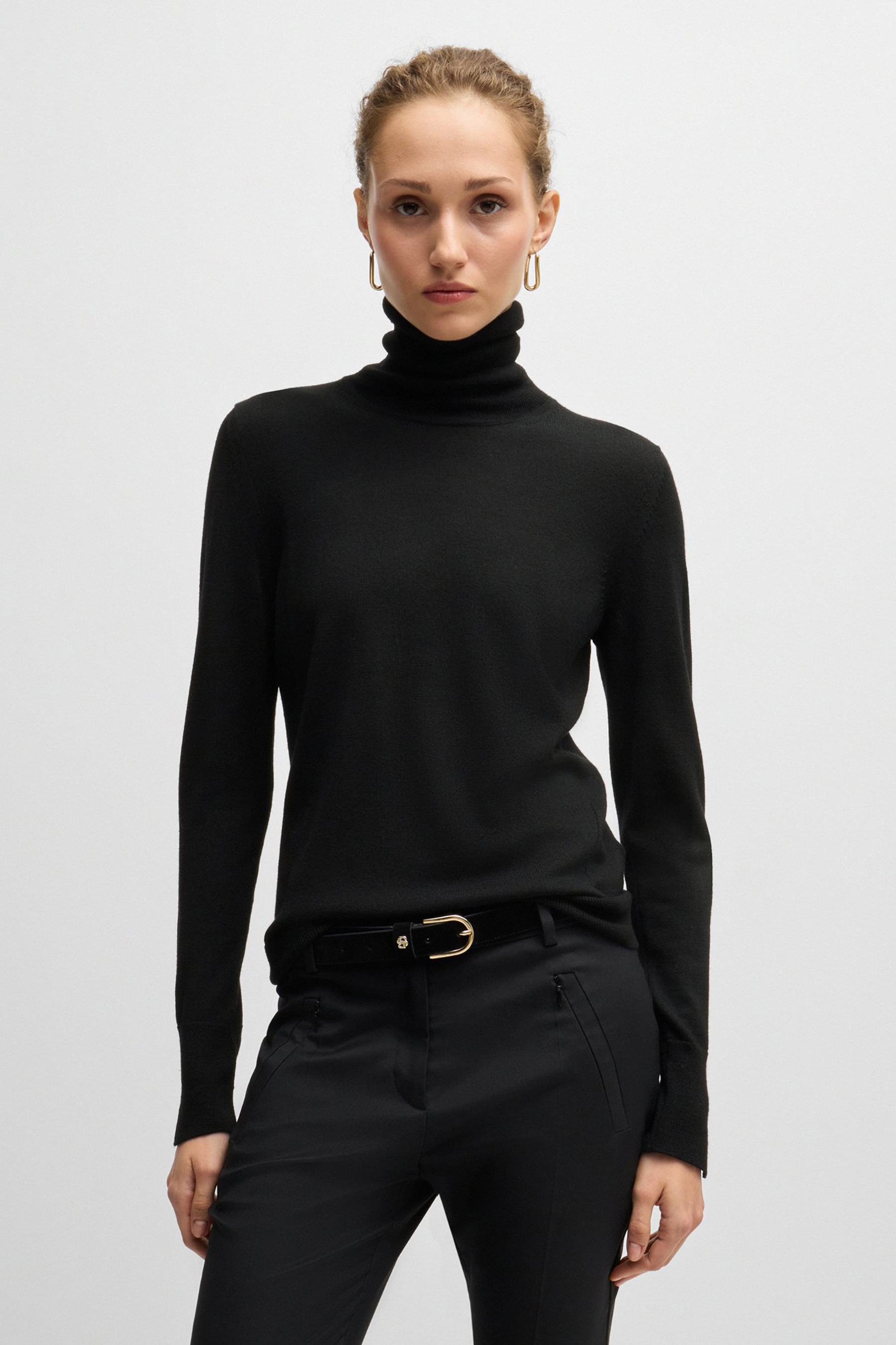 BOSS Virgin Wool Turtleneck Sweater Fasecta BOSS Virgin Wool Turtleneck Sweater Fasecta