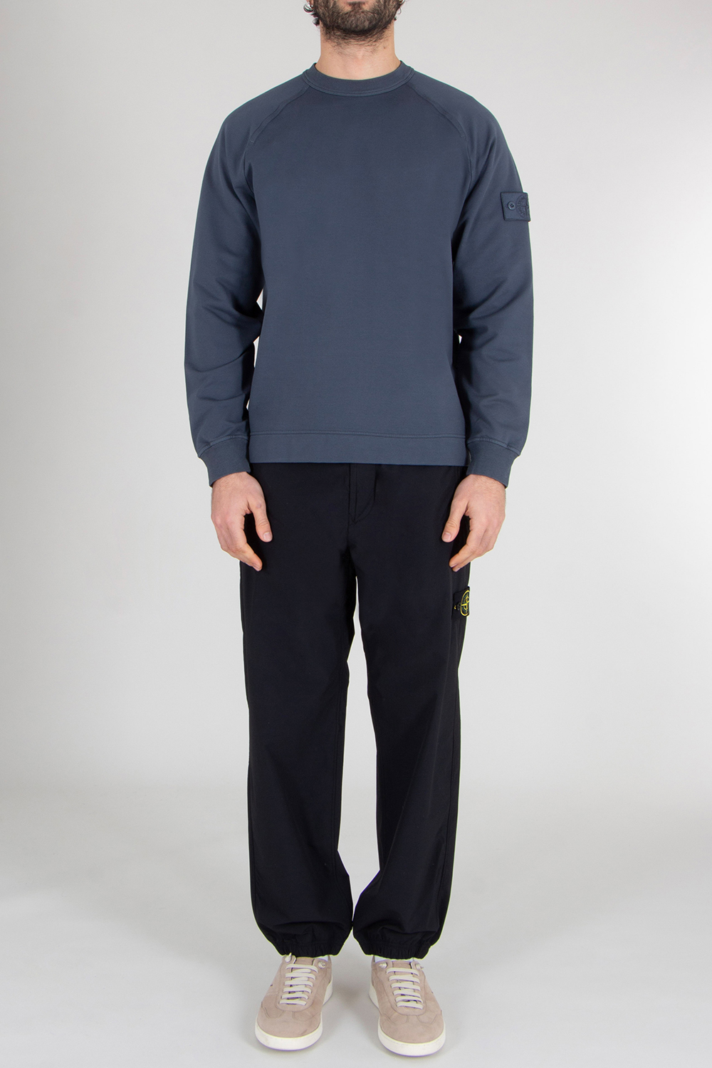 STONE ISLAND Regular Fit Ghost Piece Organic Cotton Stretch Fleece Sweatshirt