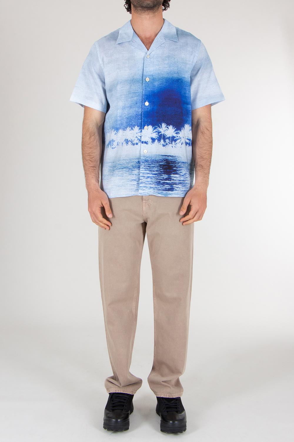 PAUL SMITH Relaxed Fit Short Sleeve Bowling Shirt