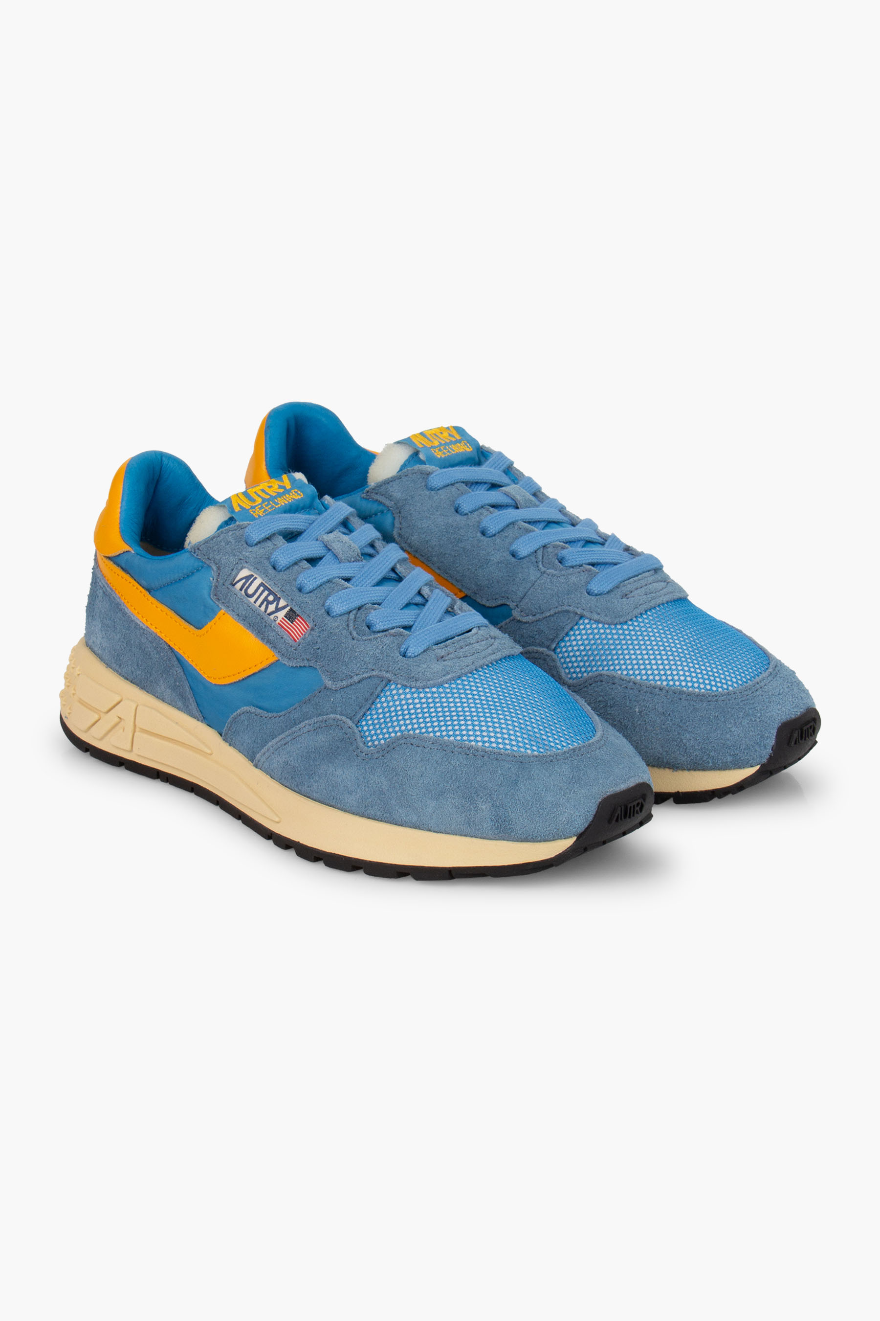 AUTRY Stone Wash Suede & Mesh Sneakers Reelwind Low AUTRY Stone Wash Suede & Mesh Sneakers Reelwind Low