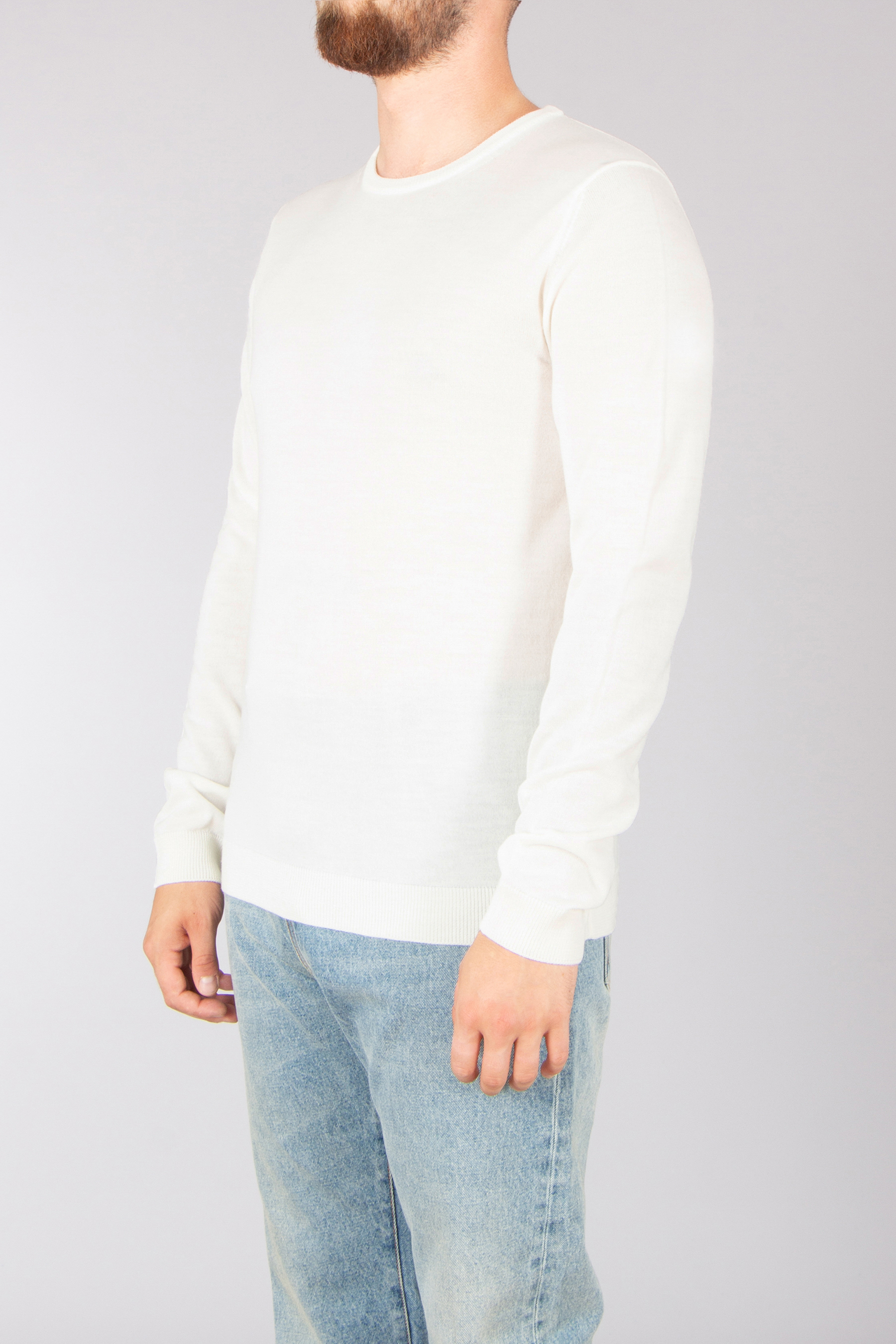 ROBERTO COLLINA Regular Fit Extra-Fine Wool Crew Neck Sweater Bekleidung, Langarm, Ärmel, Pullover, Hosen