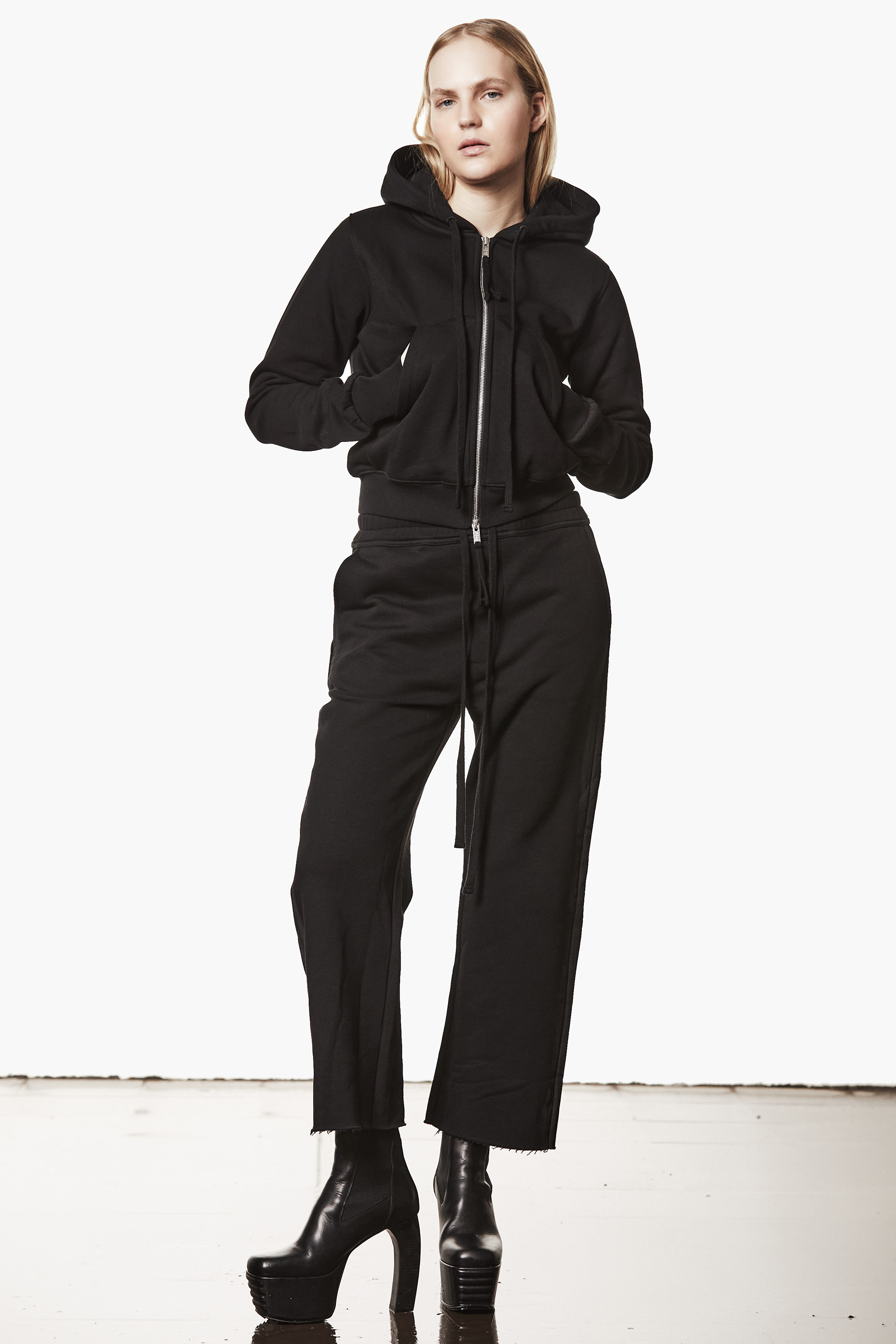 THOM KROM Regular Fit Cotton Blend Sweat Zip-Up Hoodie Mantel, Langarm, Jacke, Person, Frau
