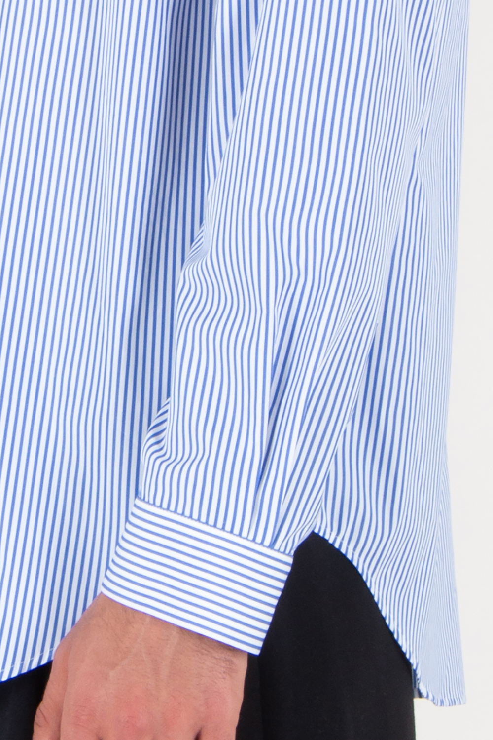 BALMAIN Relaxed Fit Striped Cotton Monogram Shirt