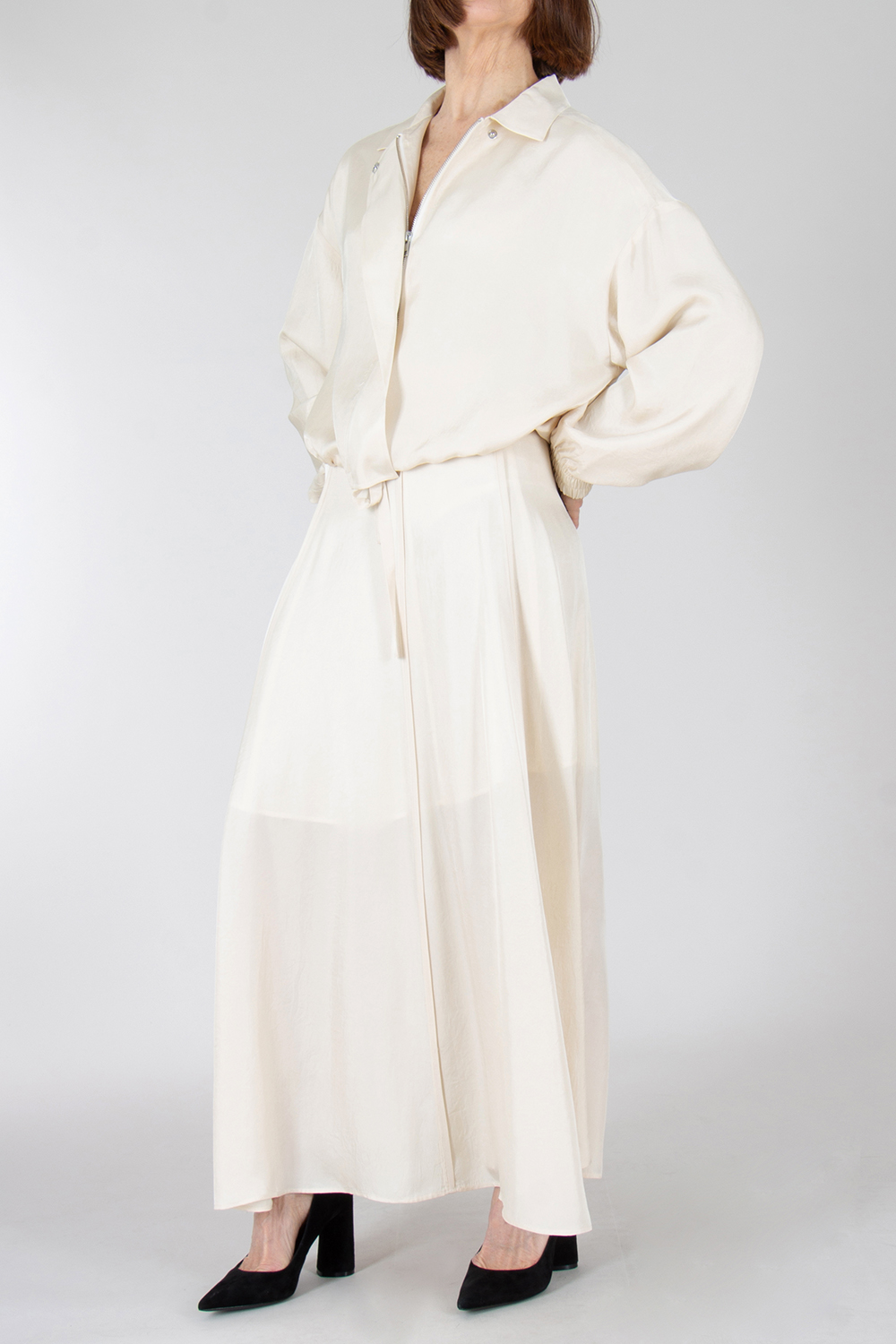 KIEFERMANN Wide Fit Technical Fabric Maxi Skirt Nirashana