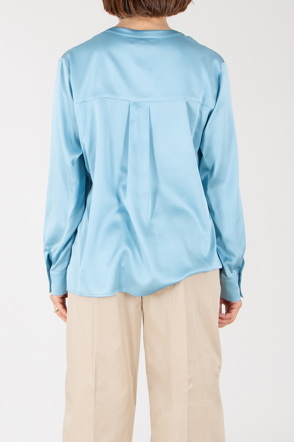 KIEFERMANN Relaxed Fit Silk Stretch Satin Blouse Tuija