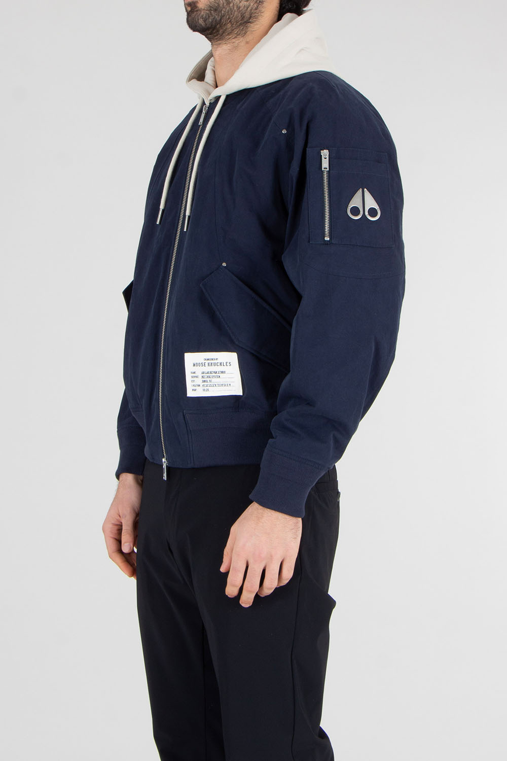 MOOSE KNUCKLES Relaxed Fit 2-in-1 Cotton Bomer Jacket Skylark 