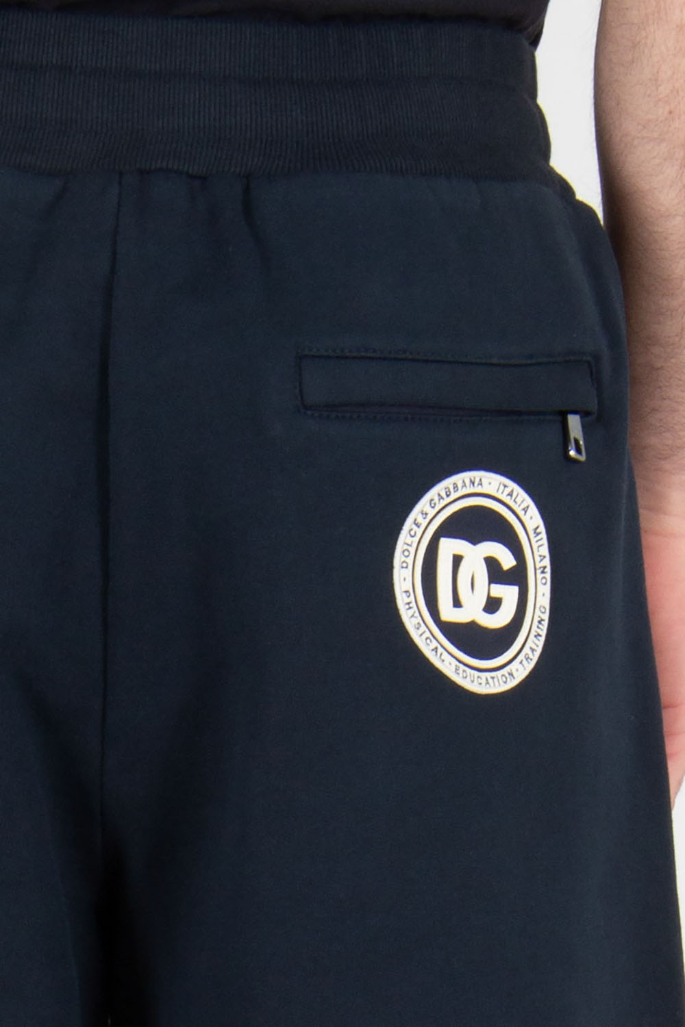 DOLCE & GABBANA Loose Fit Pacth Cotton Jersey Shorts