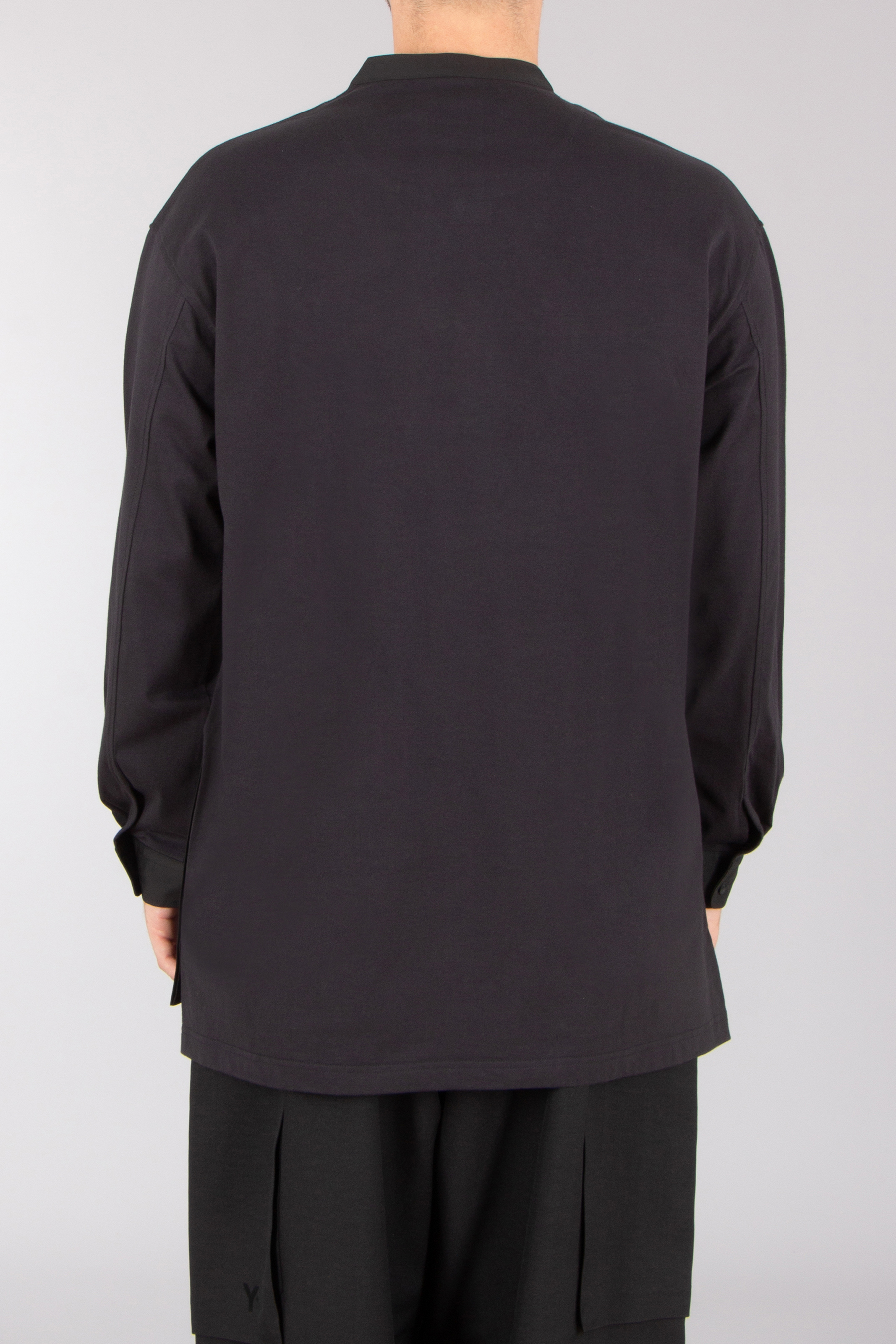 Y-3 Regular Fit Printed Cotton Jersey Long-Sleeve Polo Shirt Bekleidung, Langarm, Ärmel, Mantel