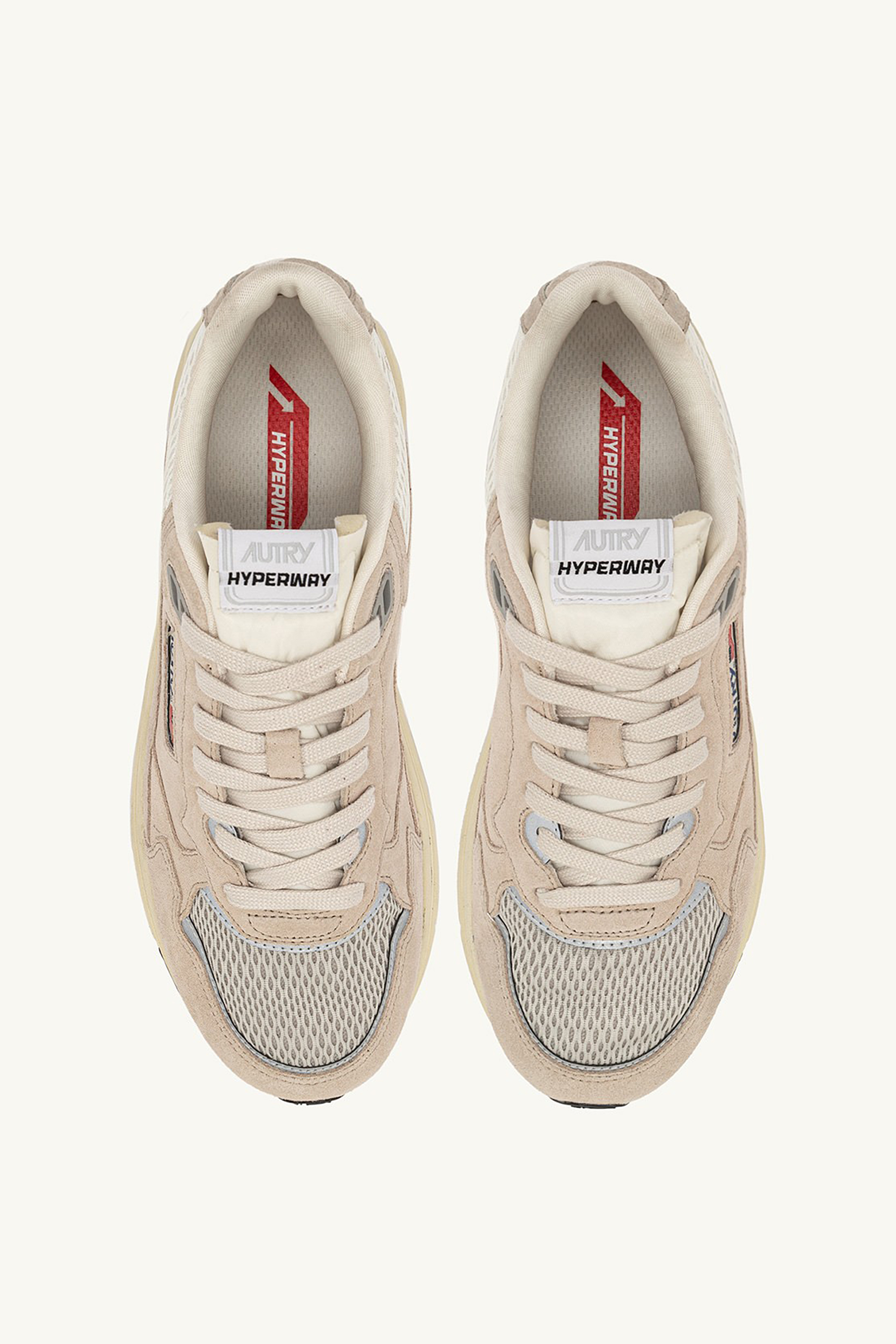 AUTRY Suede & Mesh Sneakers Hyperway Low Bekleidung, Schuhwerk, Schuh, Sneaker