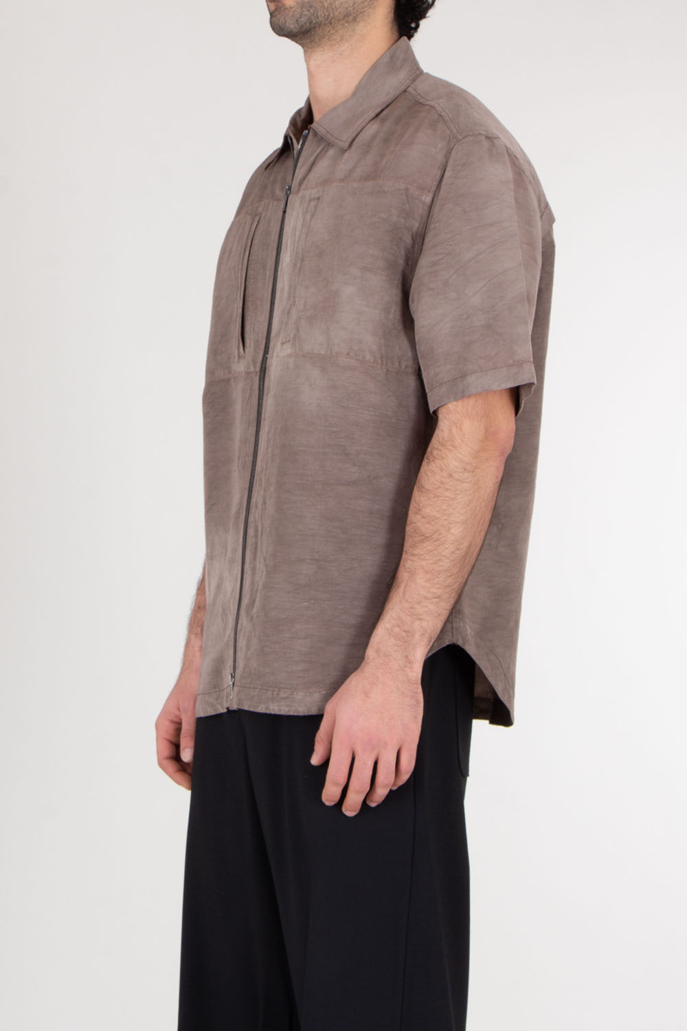 ROBERTO COLLINA Relaxed Short Sleeve Overshirt