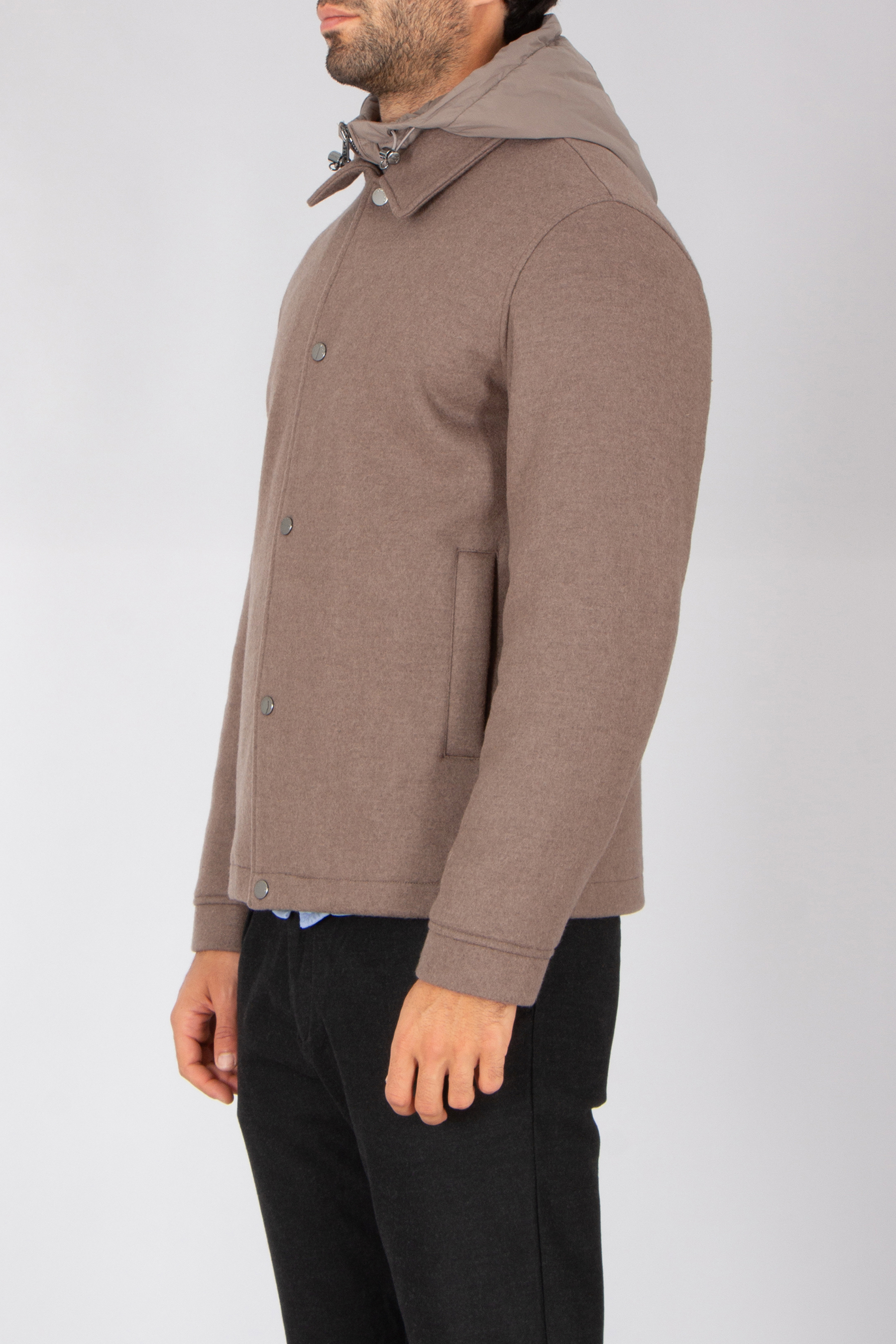 WOOLRICH Regular Fit Knitted Wool Blend Shirt Jacket Mantel, Strickwaren, Pullover, Jacke, Langarm