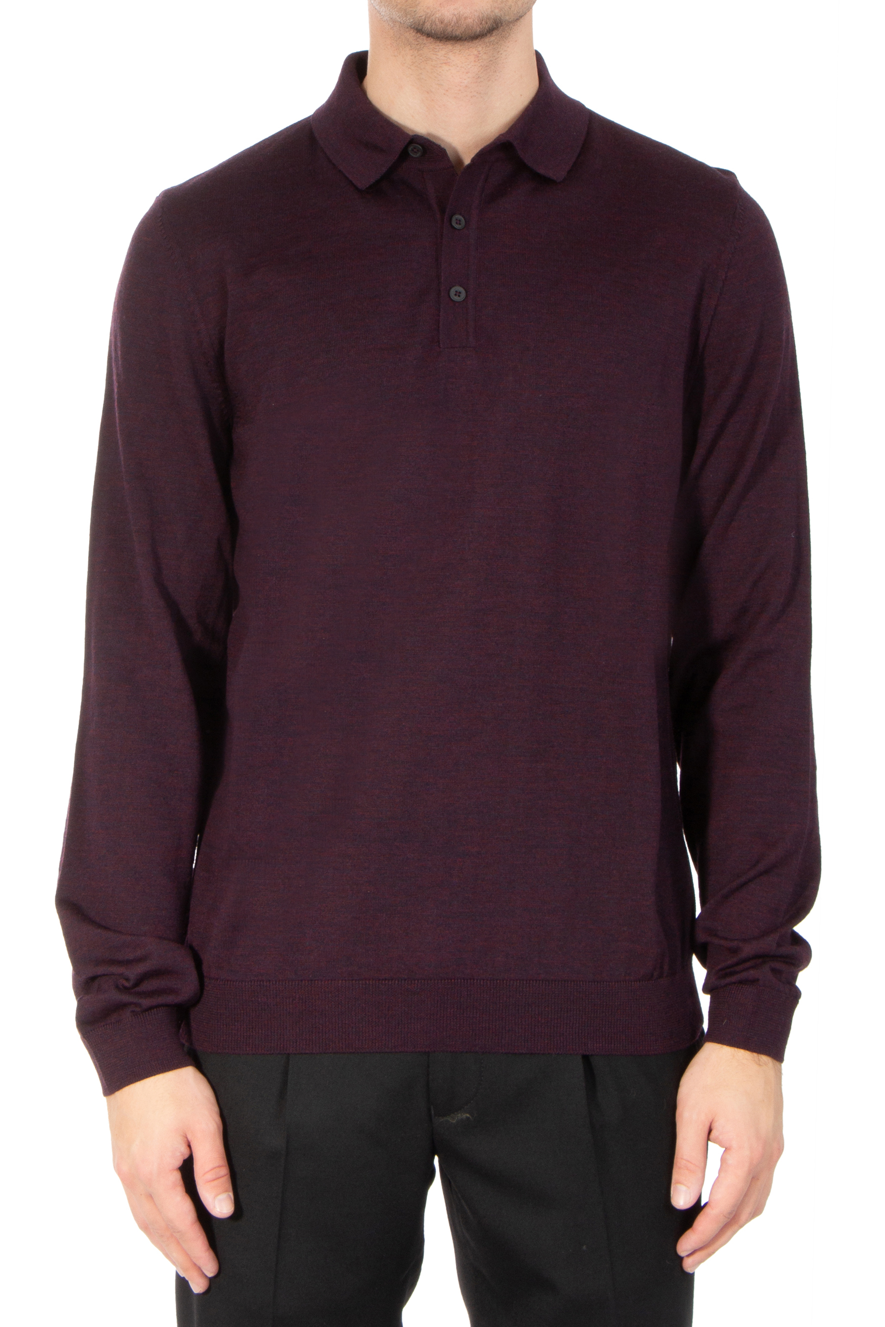 BOSS Virgin Wool Knit Polo Lancione