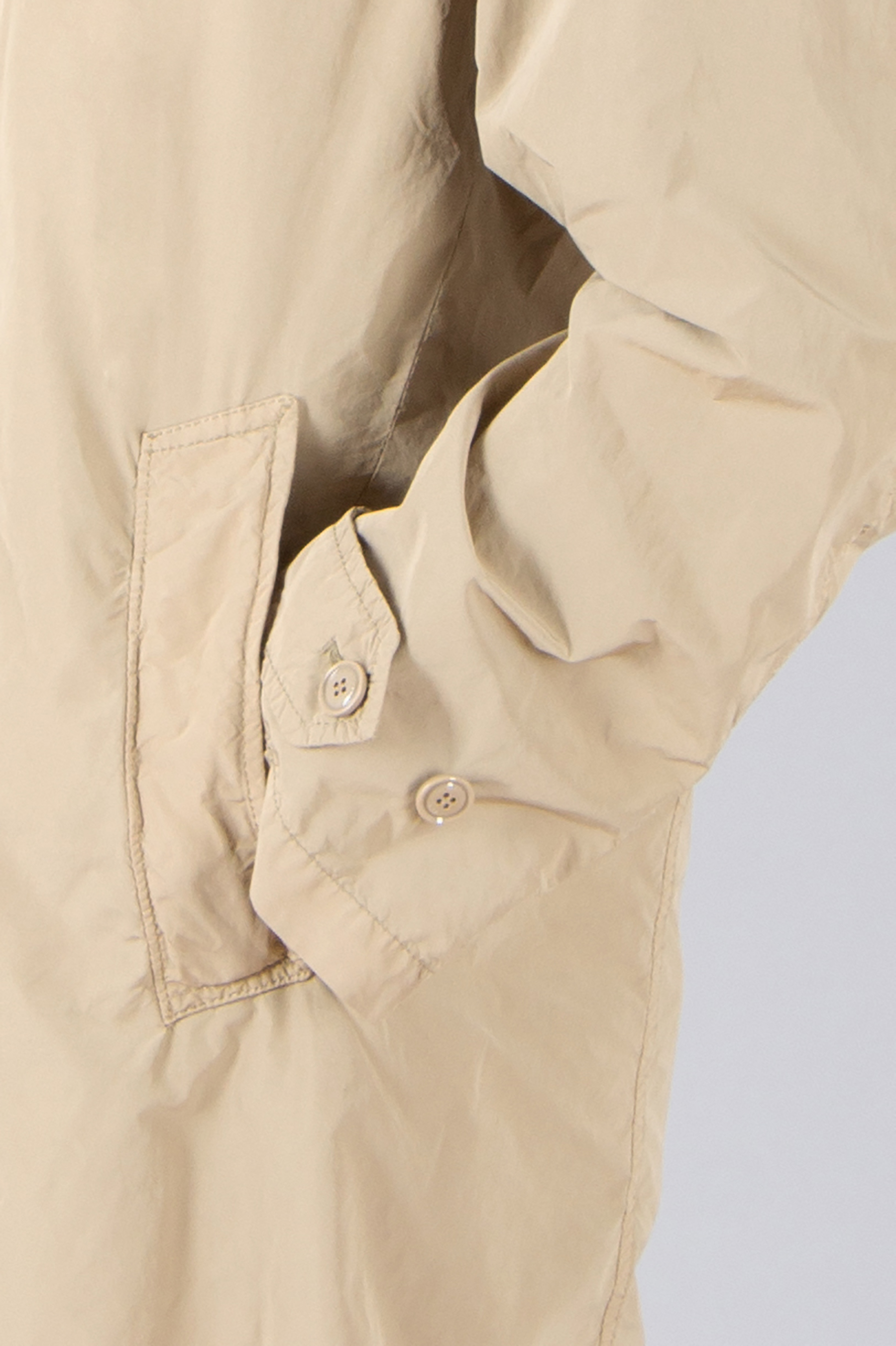 ASPESI Regular Fit Technical Fabric Rain Coat Bekleidung, Mantel, Langarm, Khaki, Person