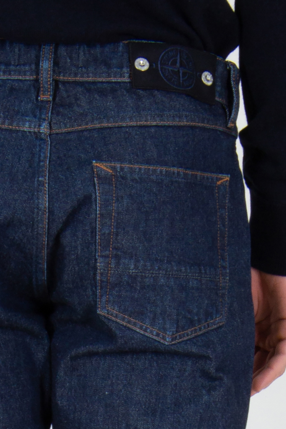 STONE ISLAND Regular Straight Fit Rinsed Organic Cotton Denim Jeans