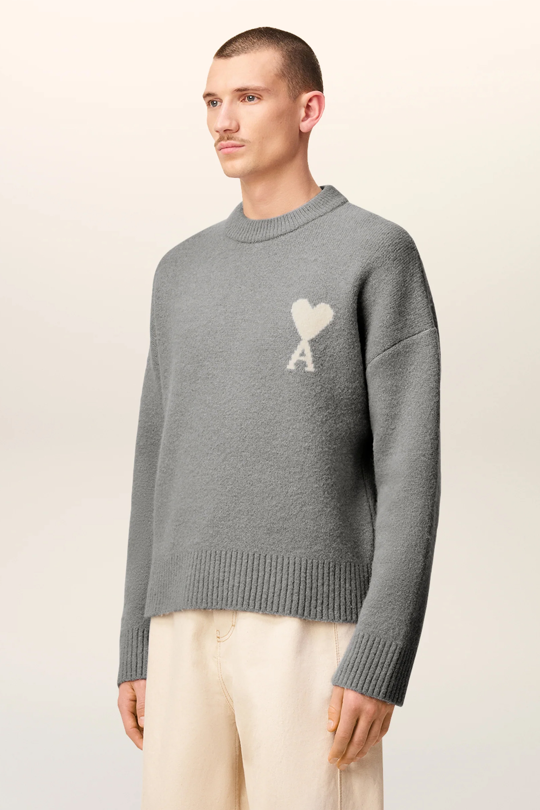AMI PARIS Relaxed Fit Alpaca Blend Sweater Bekleidung, Strickwaren, Pullover, Sweatshirt