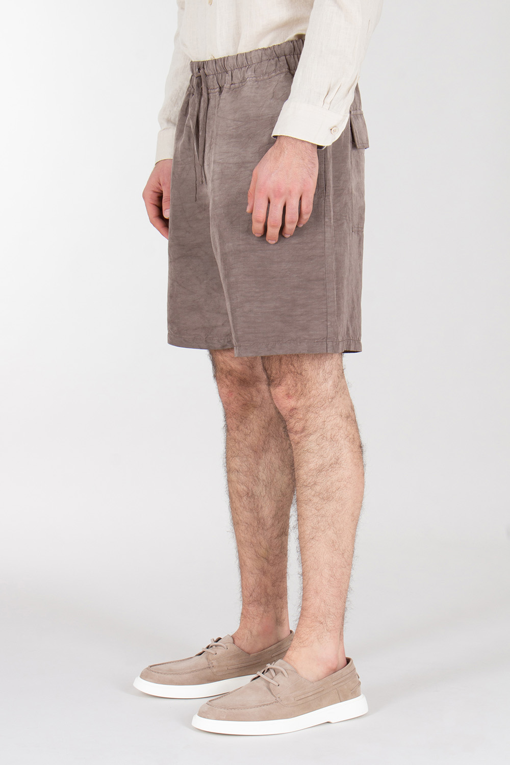 ROBERTO COLLINA Hand Treated Bermuda Shorts Moro