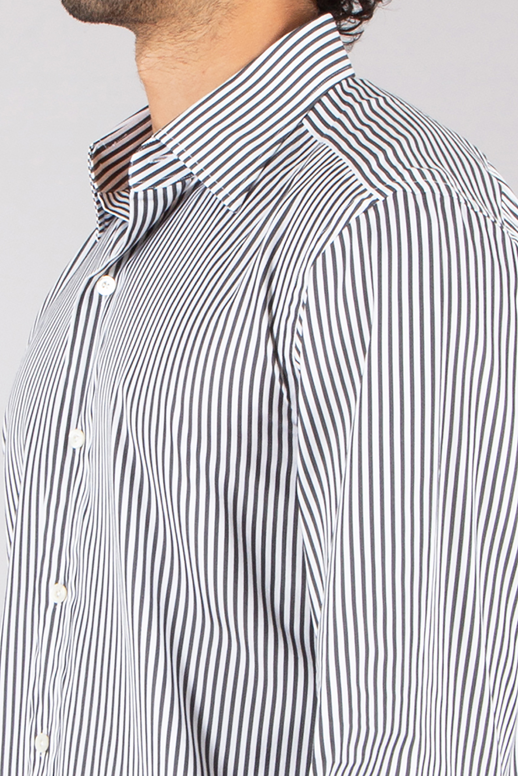 TOM FORD Classic Fit Striped Cotton-Silk Blend Business Shirt Bekleidung, Hemd, Kleid, Hemd, Langarm, Ärmel