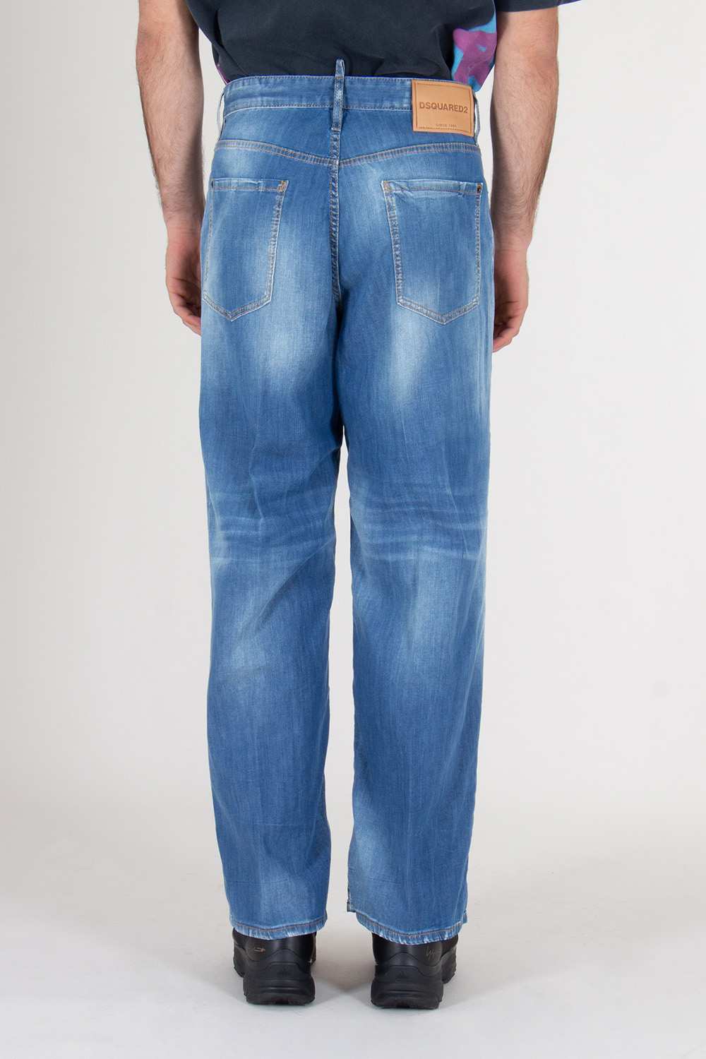 DSQUARED2 Relaxed Fit Washed Distressed Denim Jeans