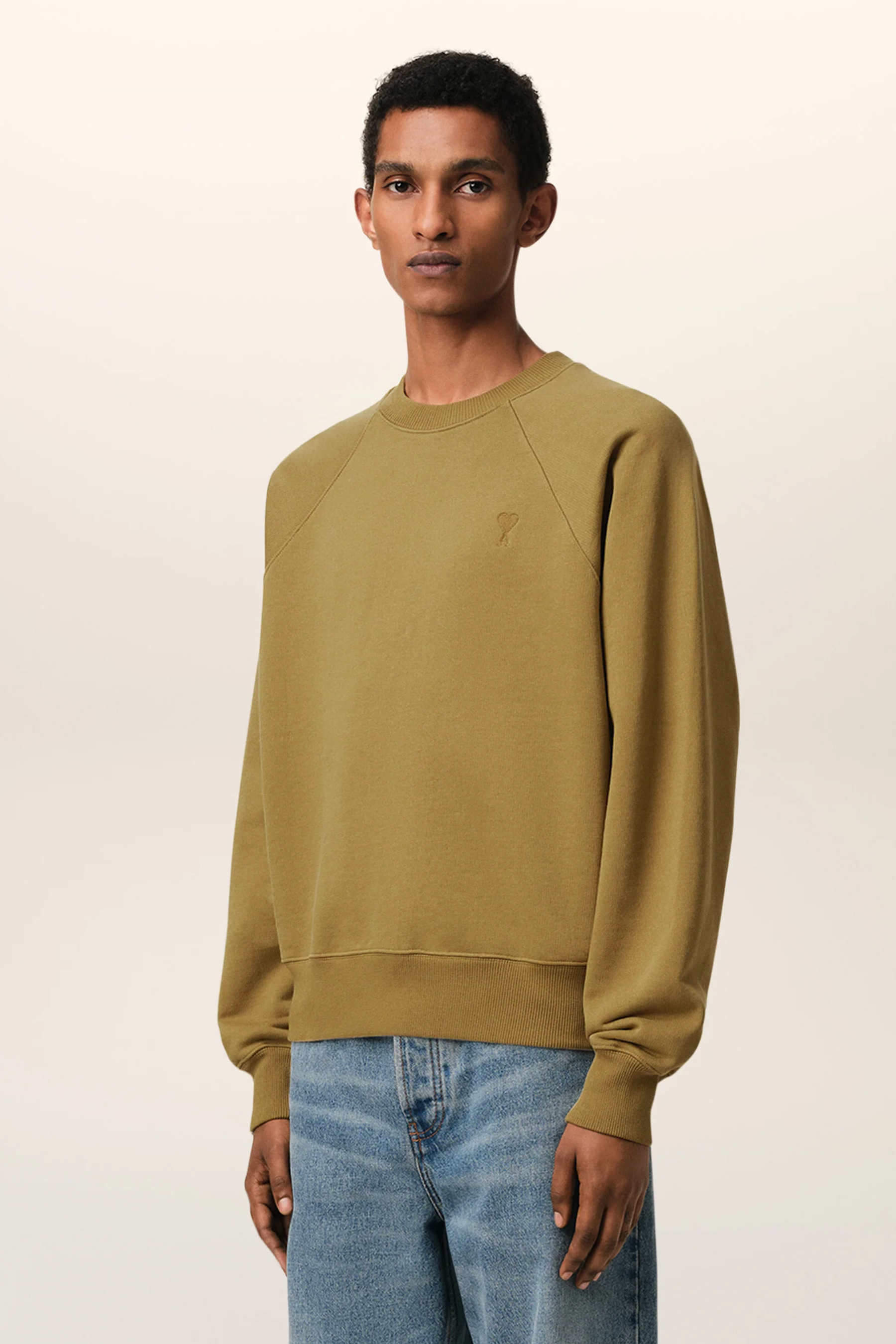 AMI PARIS Boxy Fit Ami de Coeur Organic Cotton Fleece Sweatshirt AMI PARIS Boxy Fit Ami de Coeur Organic Cotton Fleece Sweatshirt